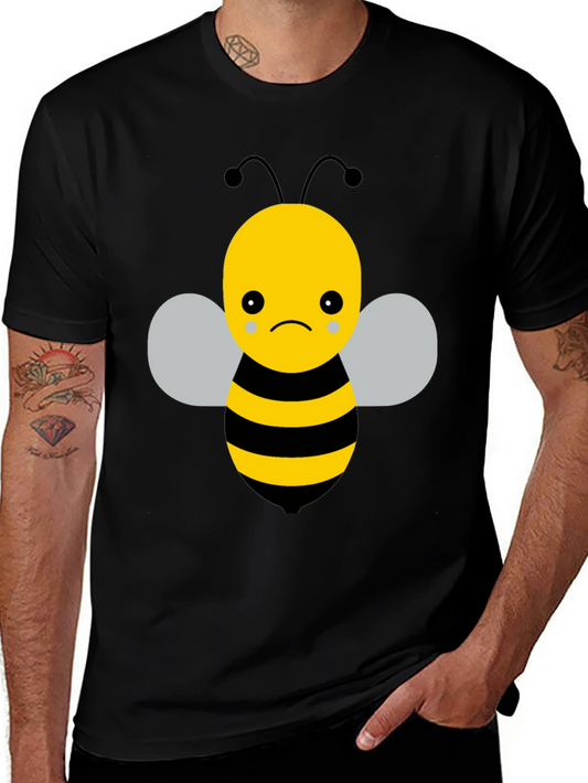 Sad Bee Graphic T-Shirt - Unisex Black Tee