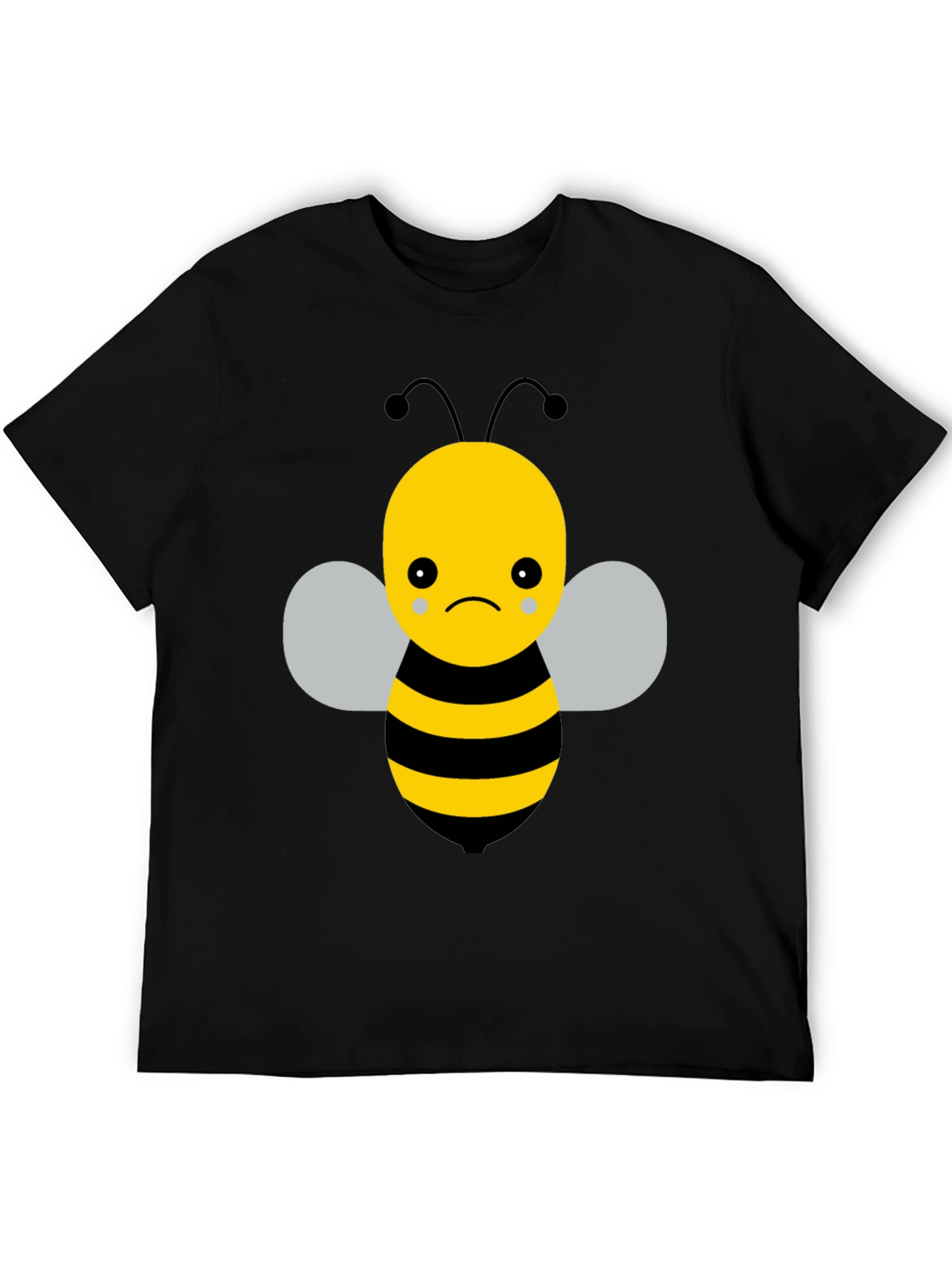 Sad Bee Graphic T-Shirt - Unisex Black Tee