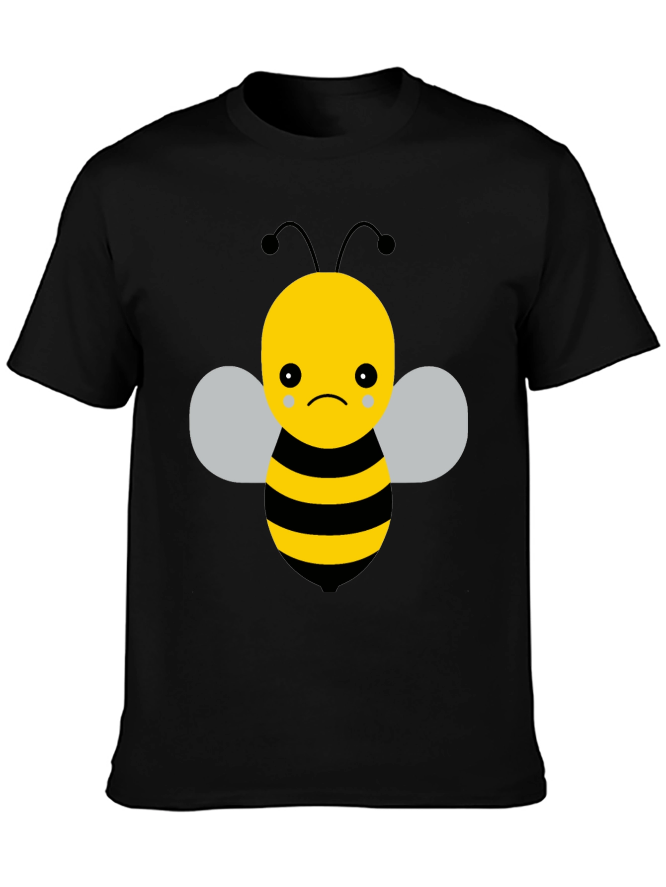 Sad Bee Graphic T-Shirt - Unisex Black Tee