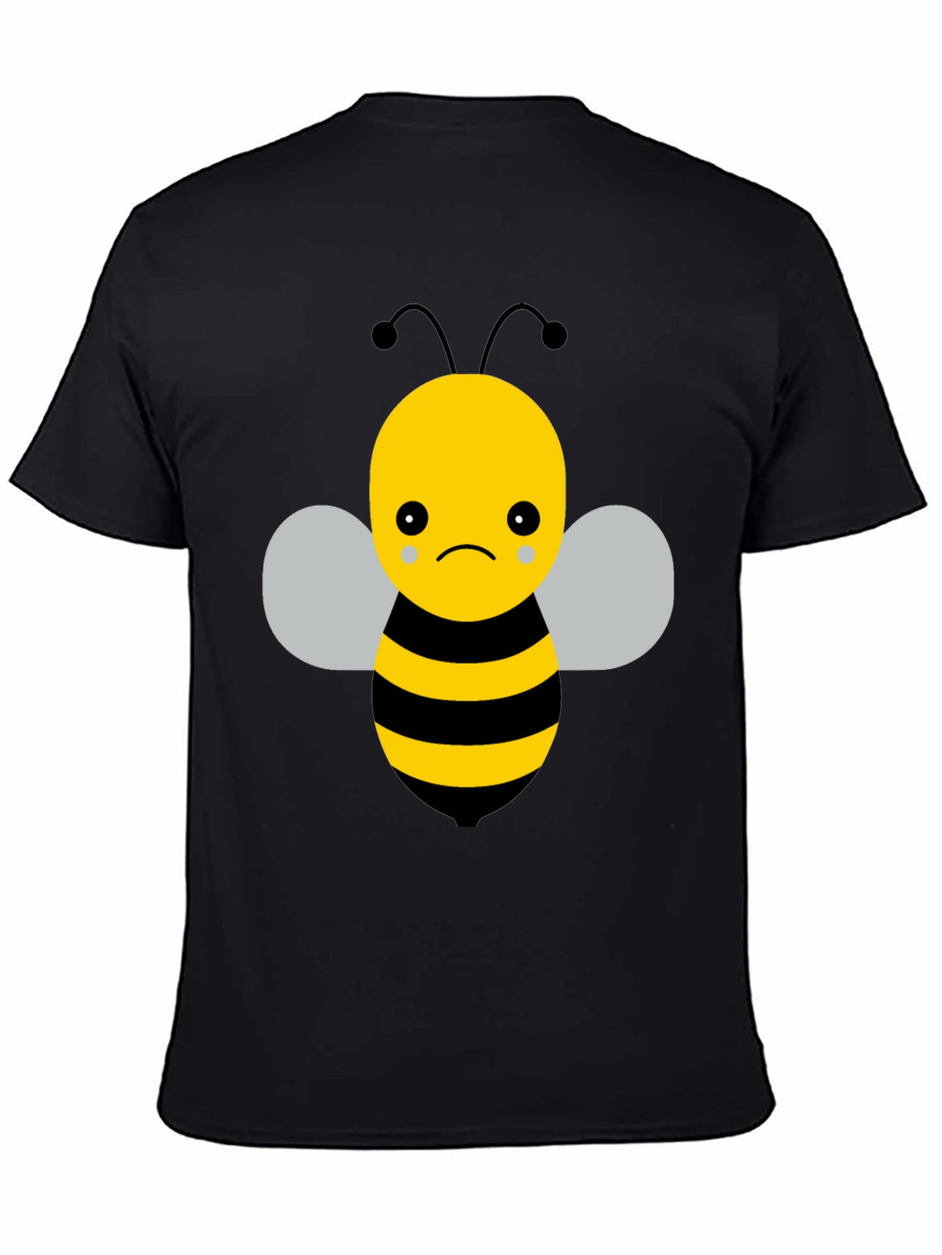 Sad Bee Graphic T-Shirt - Unisex Black Tee