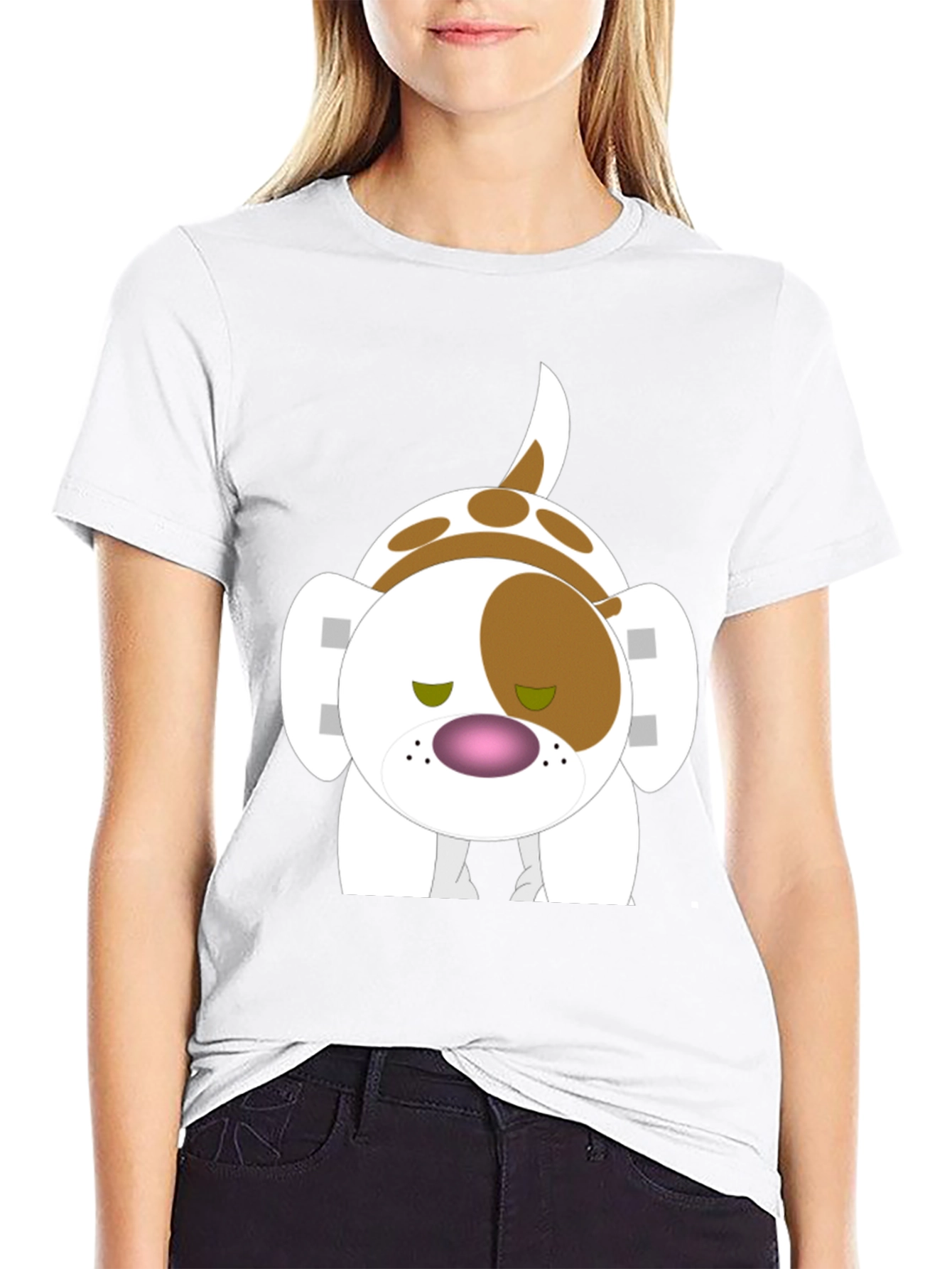 Cartoon Dog Graphic Tee - Stylish Casual Wear