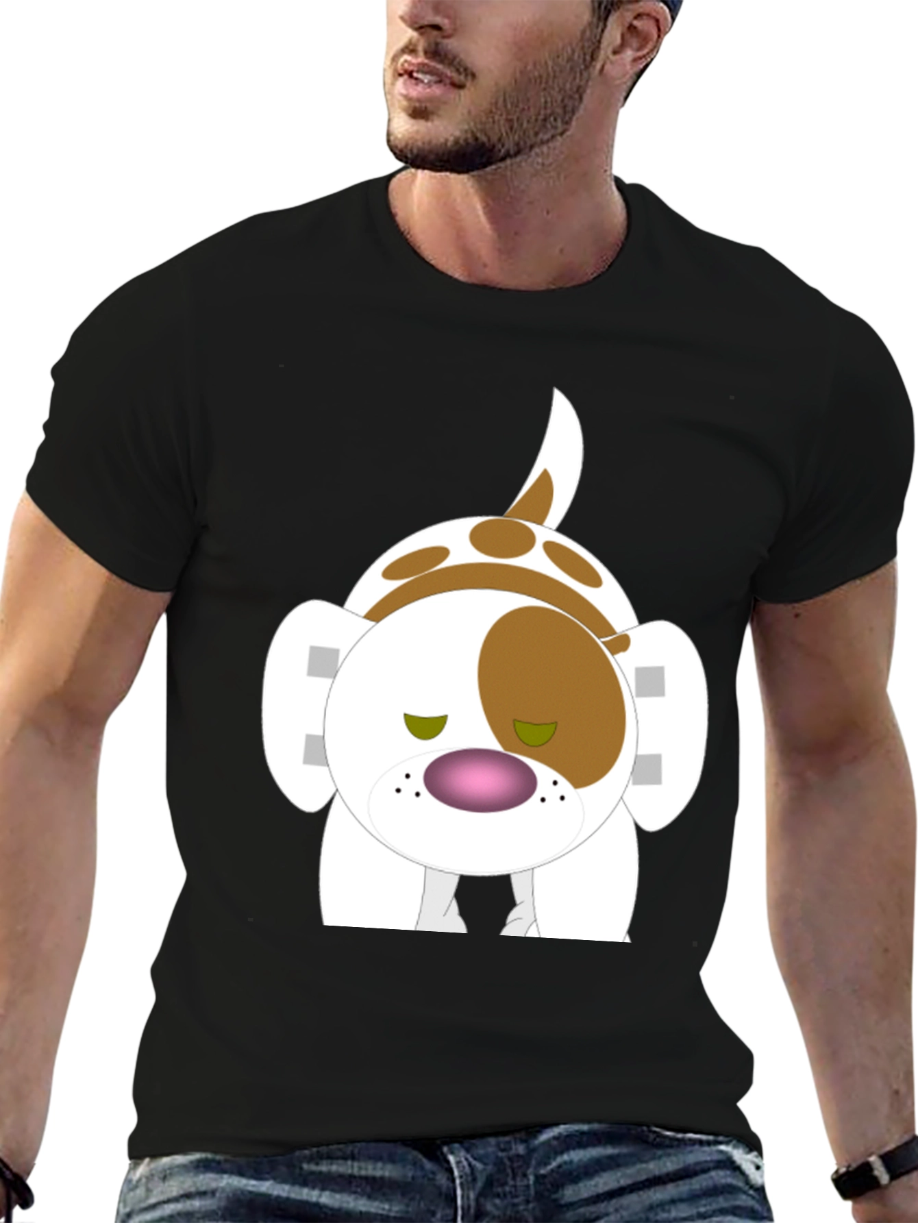 Cartoon Dog Graphic Tee - Stylish Casual Wear
