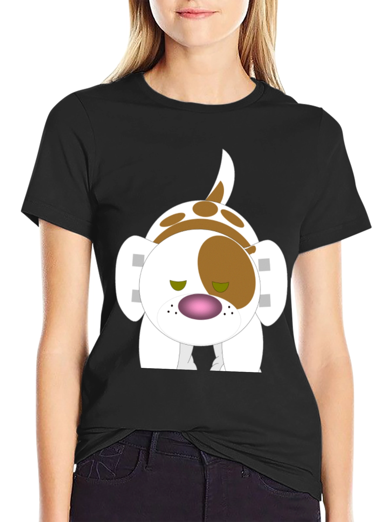 Cartoon Dog Graphic Tee - Stylish Casual Wear