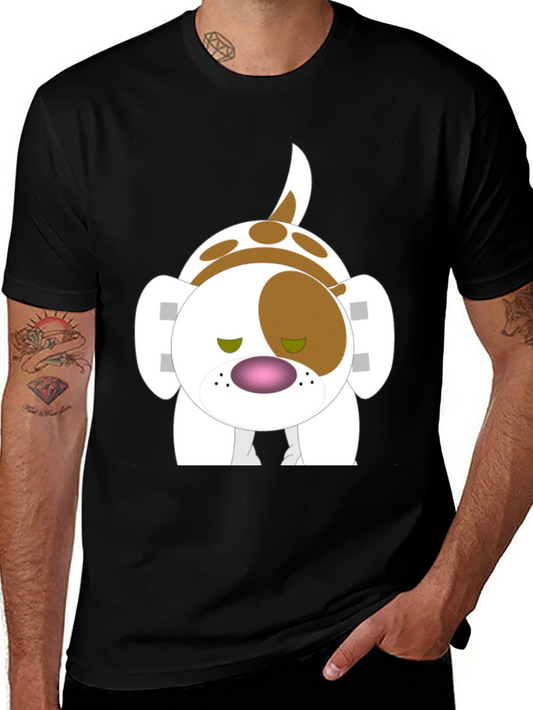 Cartoon Dog Graphic Tee - Stylish Casual Wear