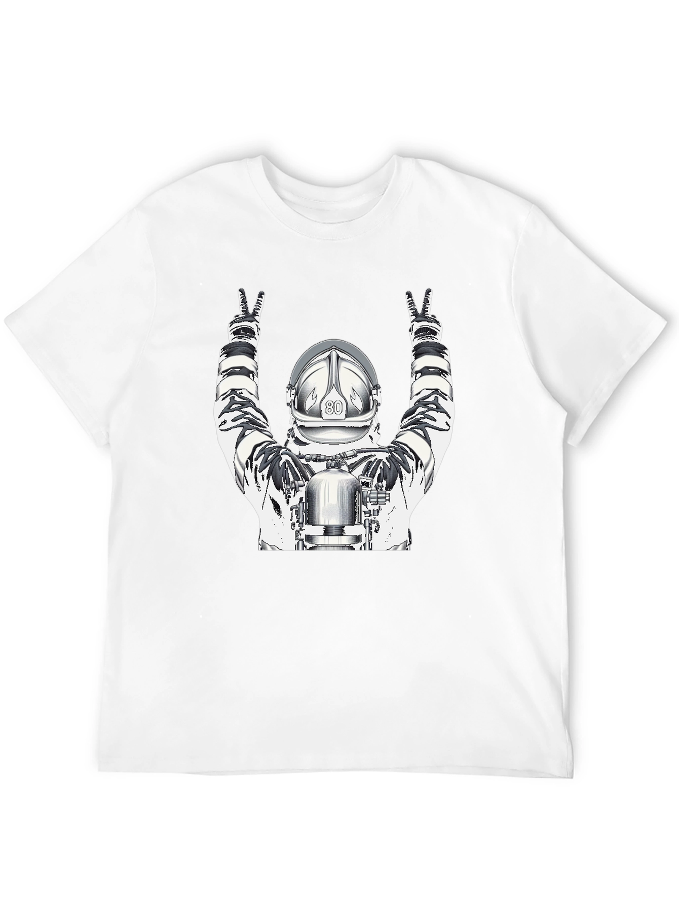 Astronaut Graphic Tee - Black Cotton T-Shirt