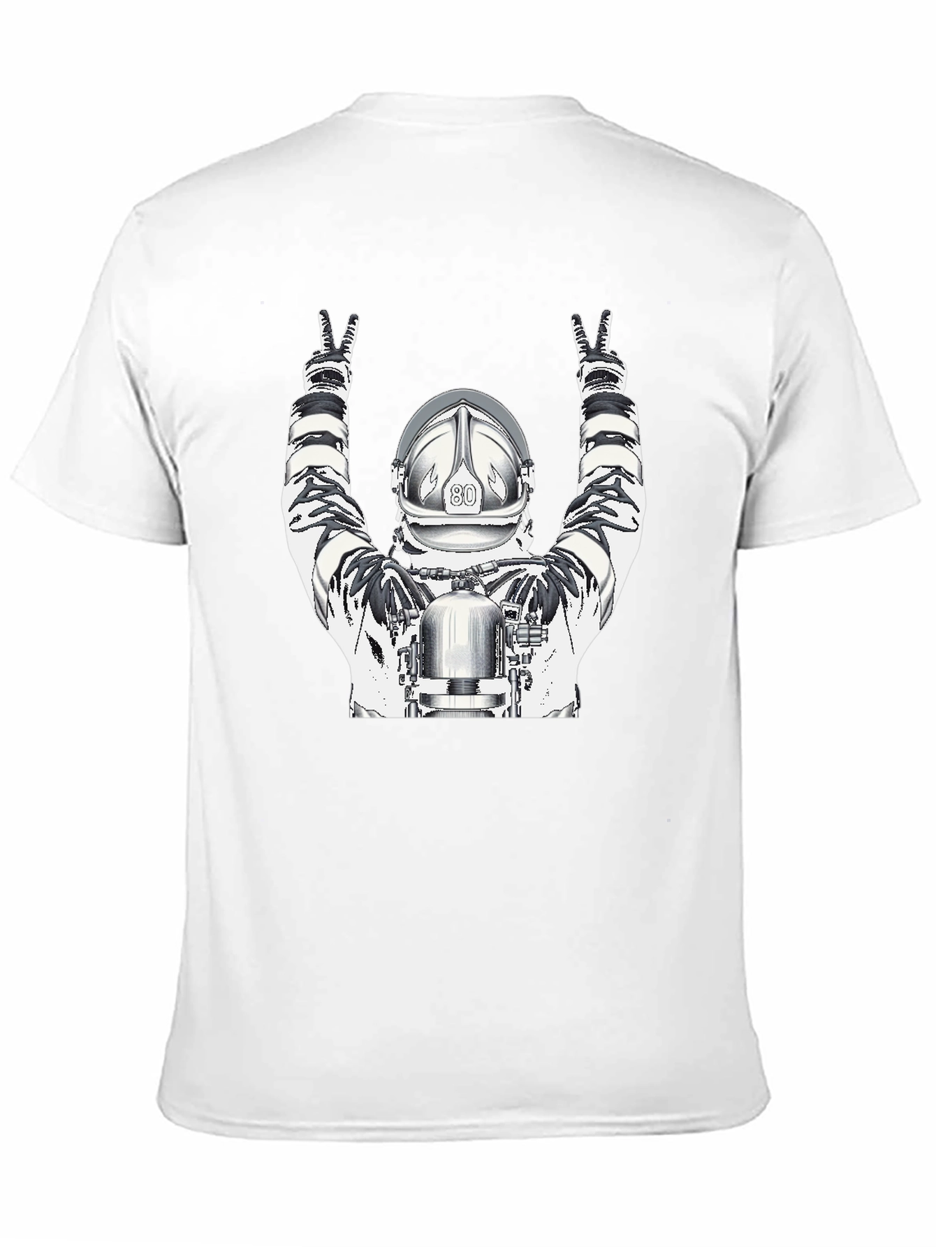 Astronaut Graphic Tee - Black Cotton T-Shirt
