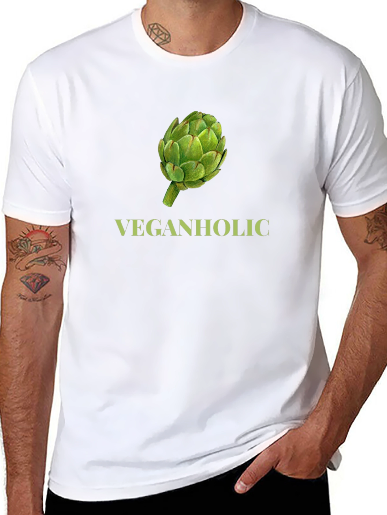 Veganholic T-Shirt - Artichoke Graphic Tee