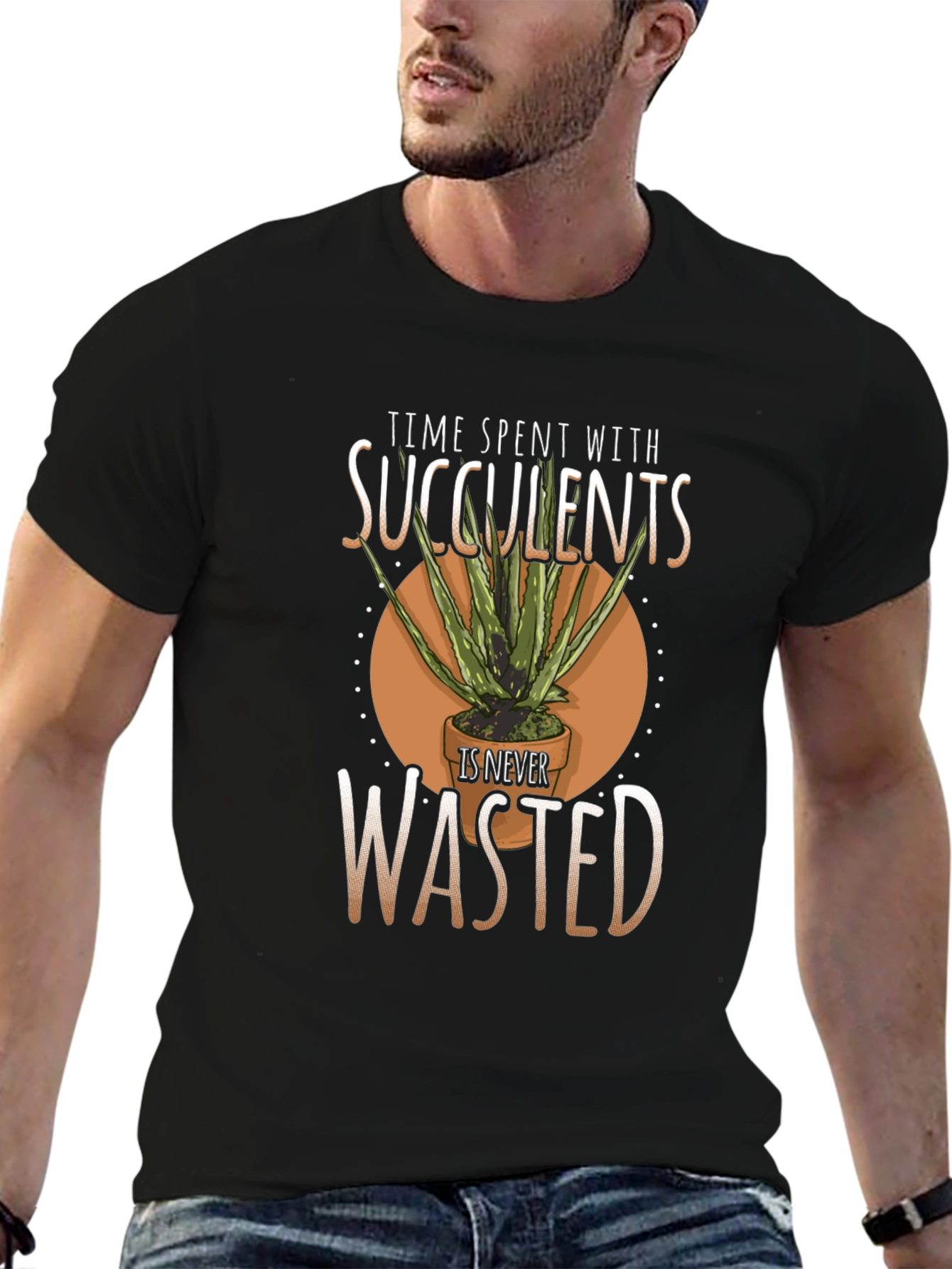 Succulent Lover Graphic T-Shirt - Time Well Spent