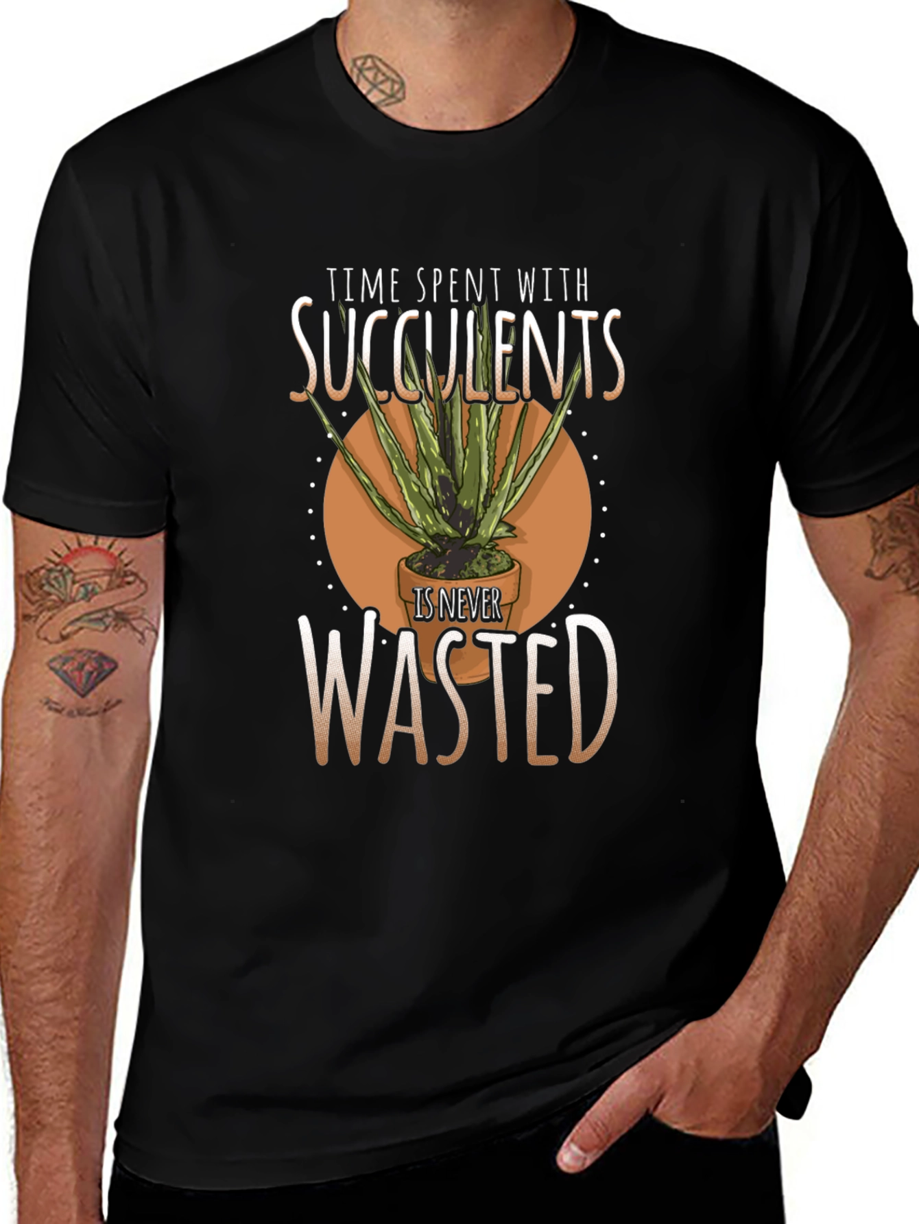 Succulent Lover Graphic T-Shirt - Time Well Spent