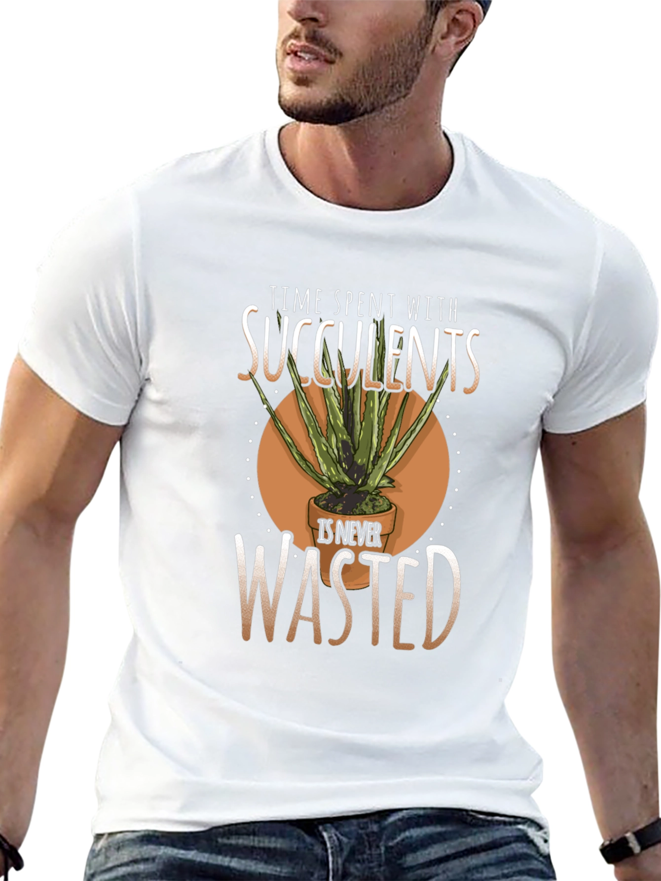 Succulent Lover Graphic T-Shirt - Time Well Spent
