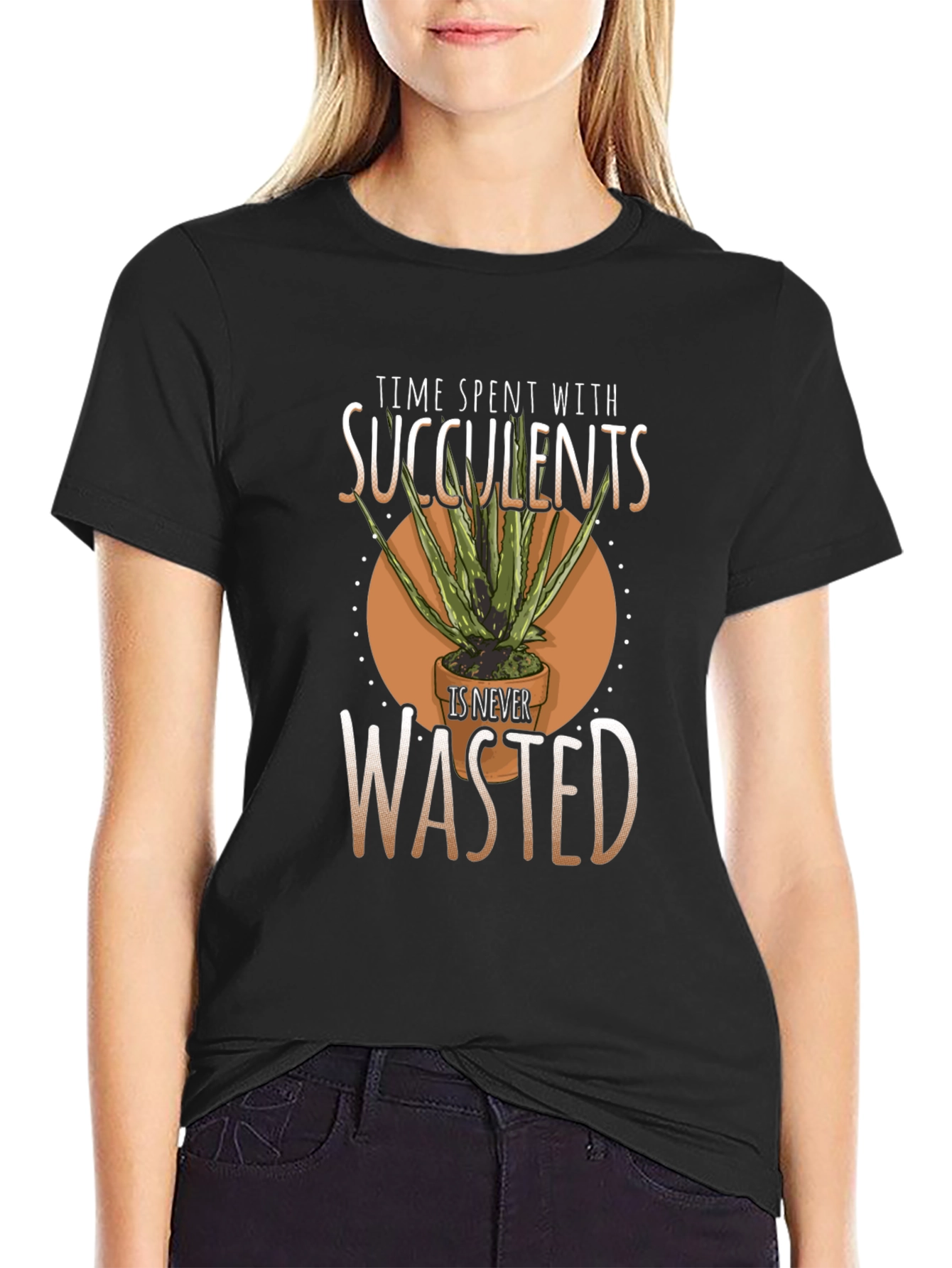 Succulent Lover Graphic T-Shirt - Time Well Spent