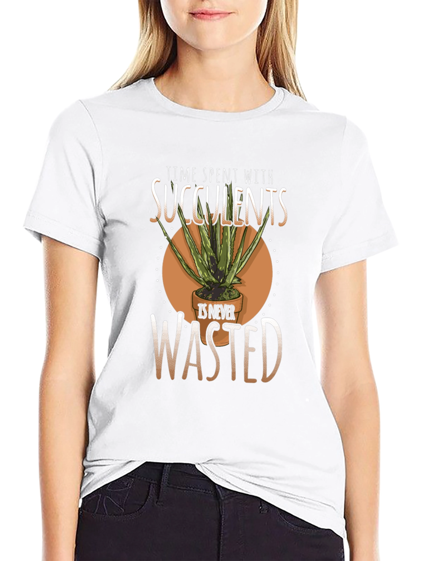 Succulent Lover Graphic T-Shirt - Time Well Spent
