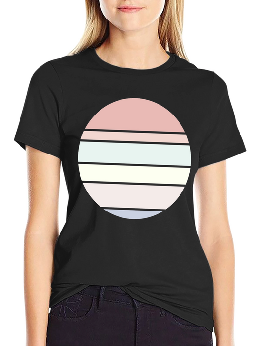 Retro Sunset Graphic Tee - Stylish Cotton Blend T-Shirt