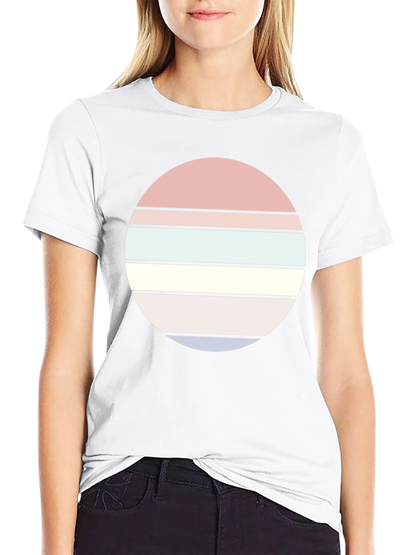 Retro Sunset Graphic Tee - Stylish Cotton Blend T-Shirt