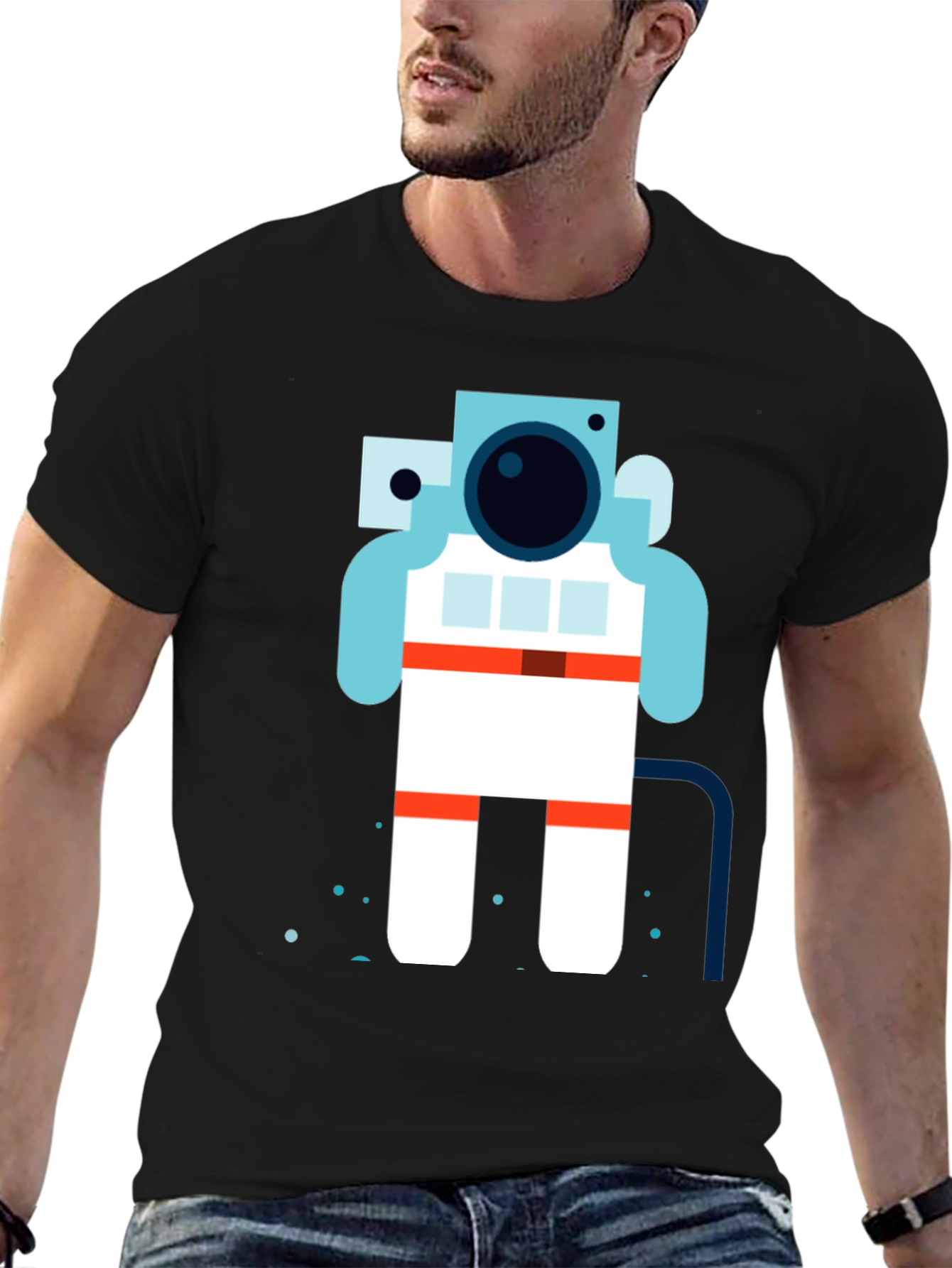 Astronaut Graphic Tee - Cool Space Design