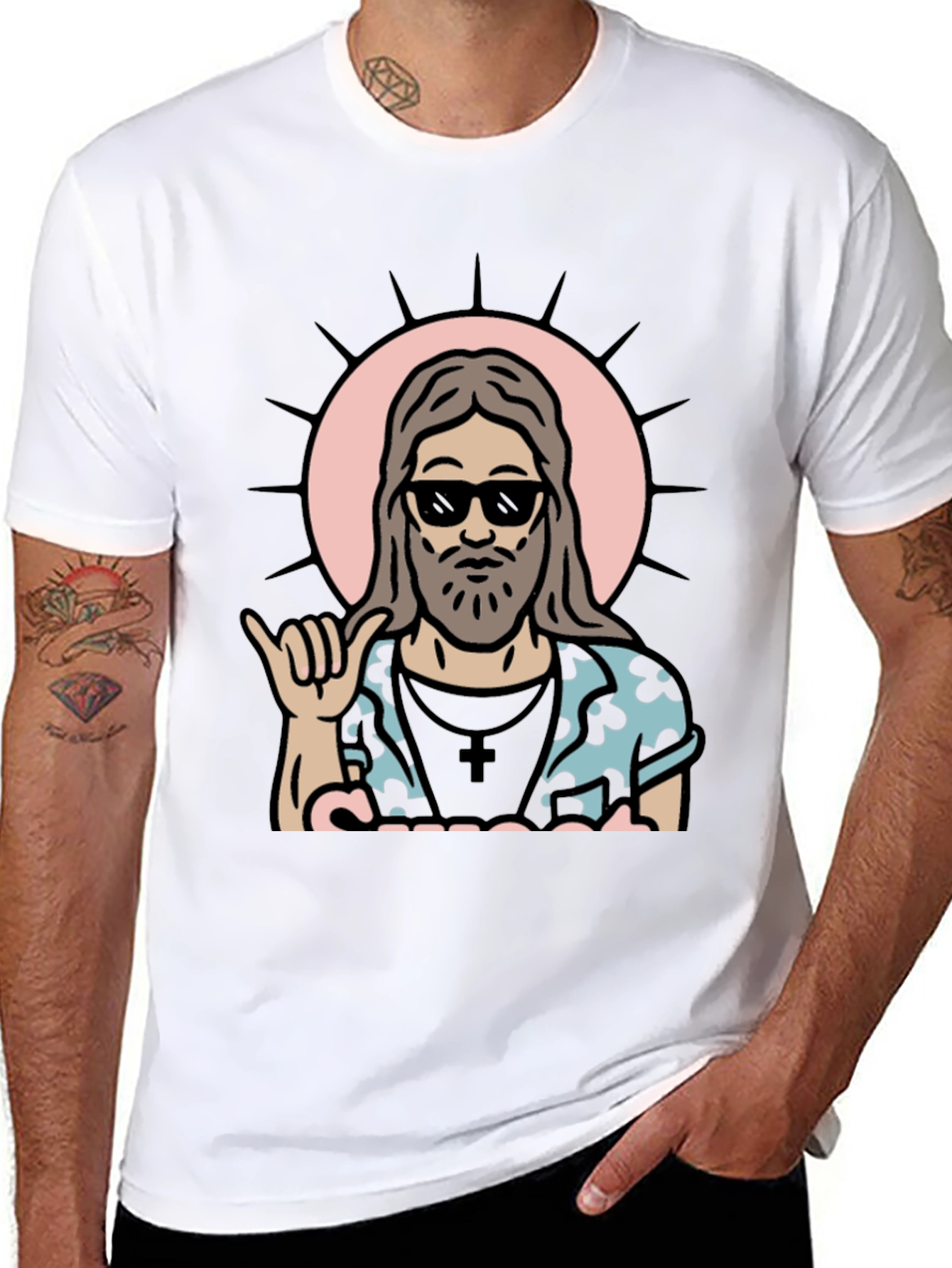 Cool Jesus Graphic T-Shirt - Black Tee