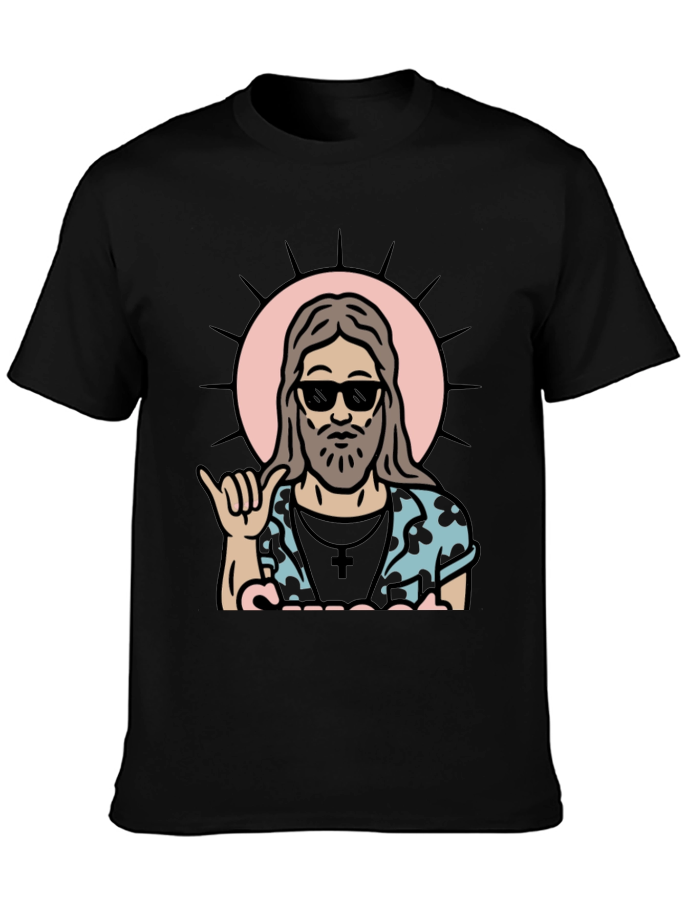 Cool Jesus Graphic T-Shirt - Black Tee