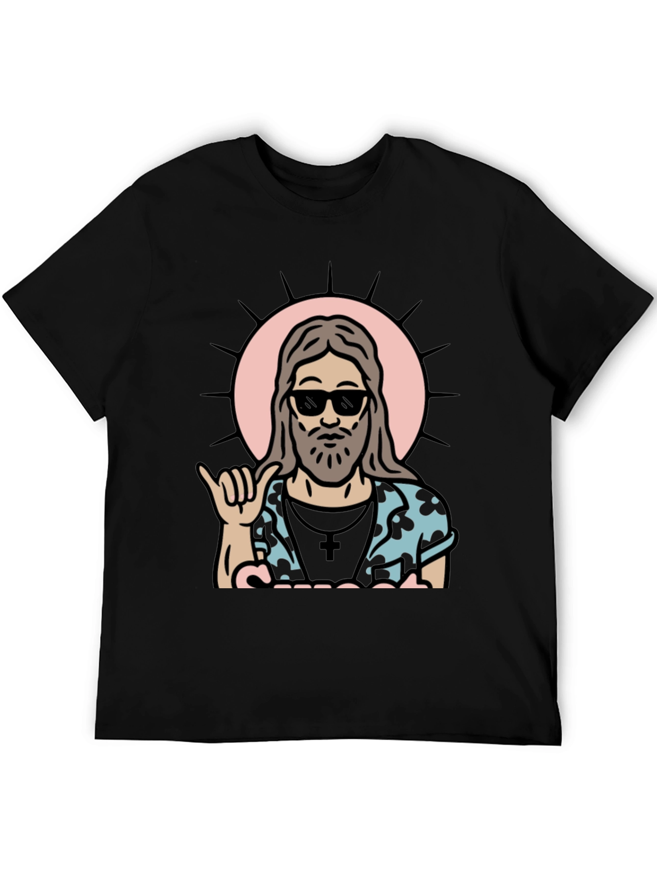 Cool Jesus Graphic T-Shirt - Black Tee