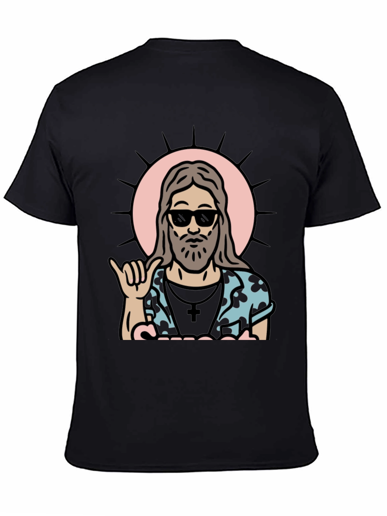 Cool Jesus Graphic T-Shirt - Black Tee