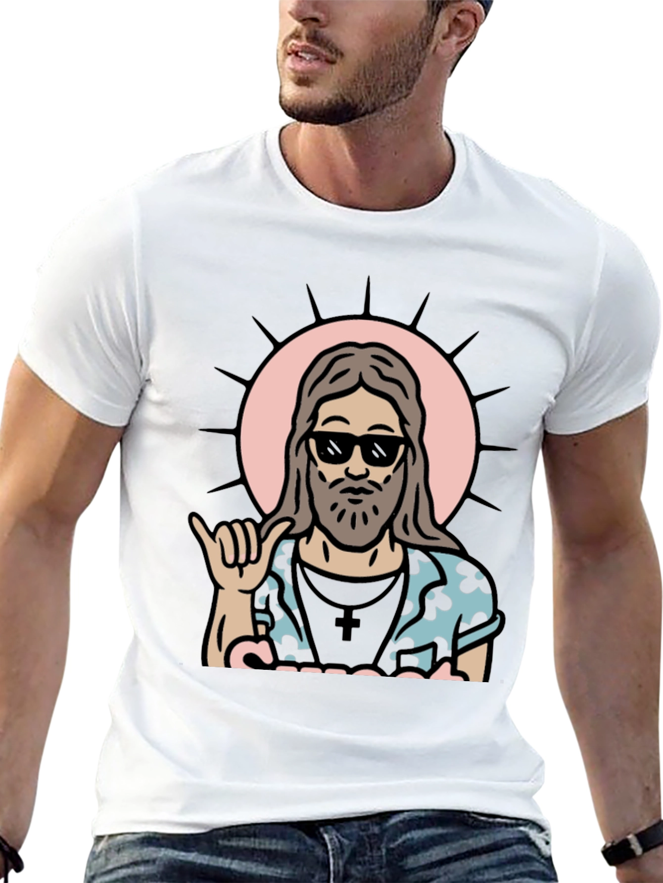 Cool Jesus Graphic T-Shirt - Black Tee
