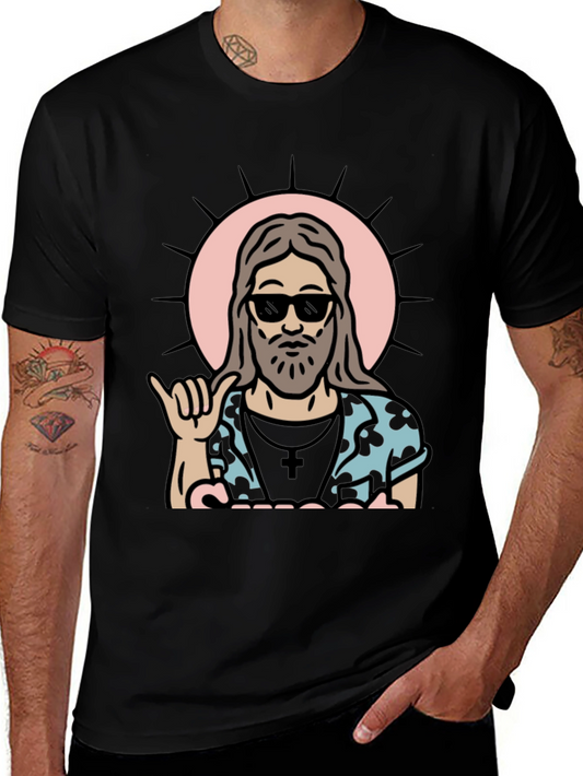 Cool Jesus Graphic T-Shirt - Black Tee