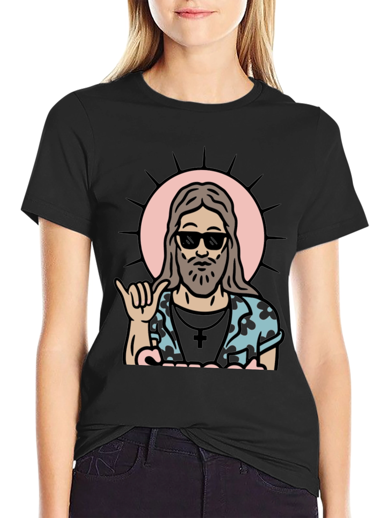 Cool Jesus Graphic T-Shirt - Black Tee