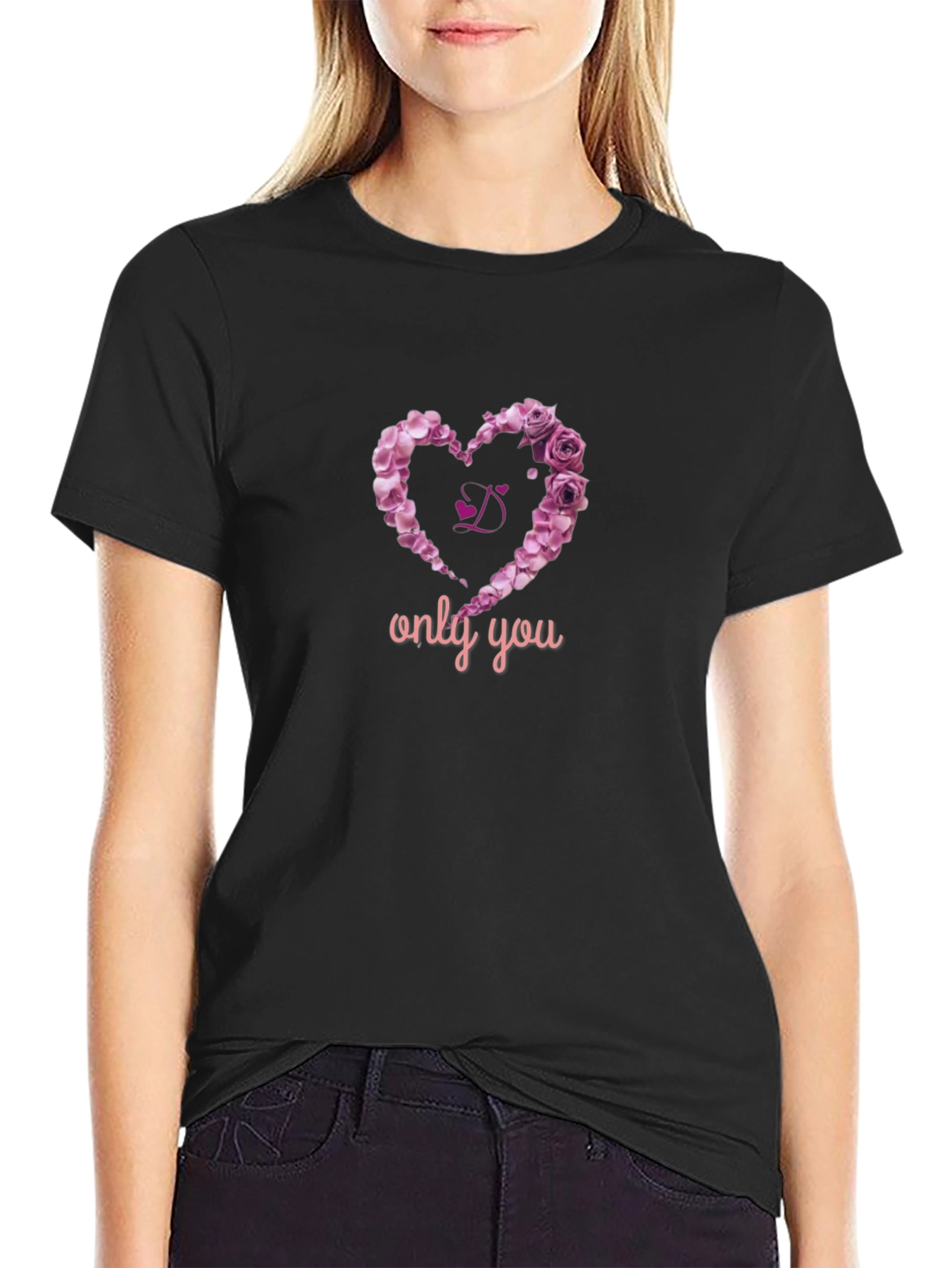 Rose Heart T-Shirt - Only You Design