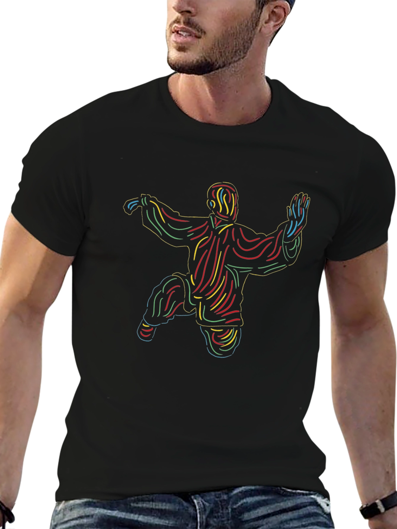 Tai Chi Black Graphic T-Shirt