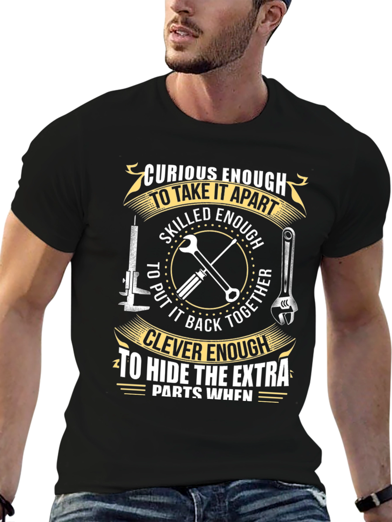 Curious Skilled and Clever Mechanic T-Shirt