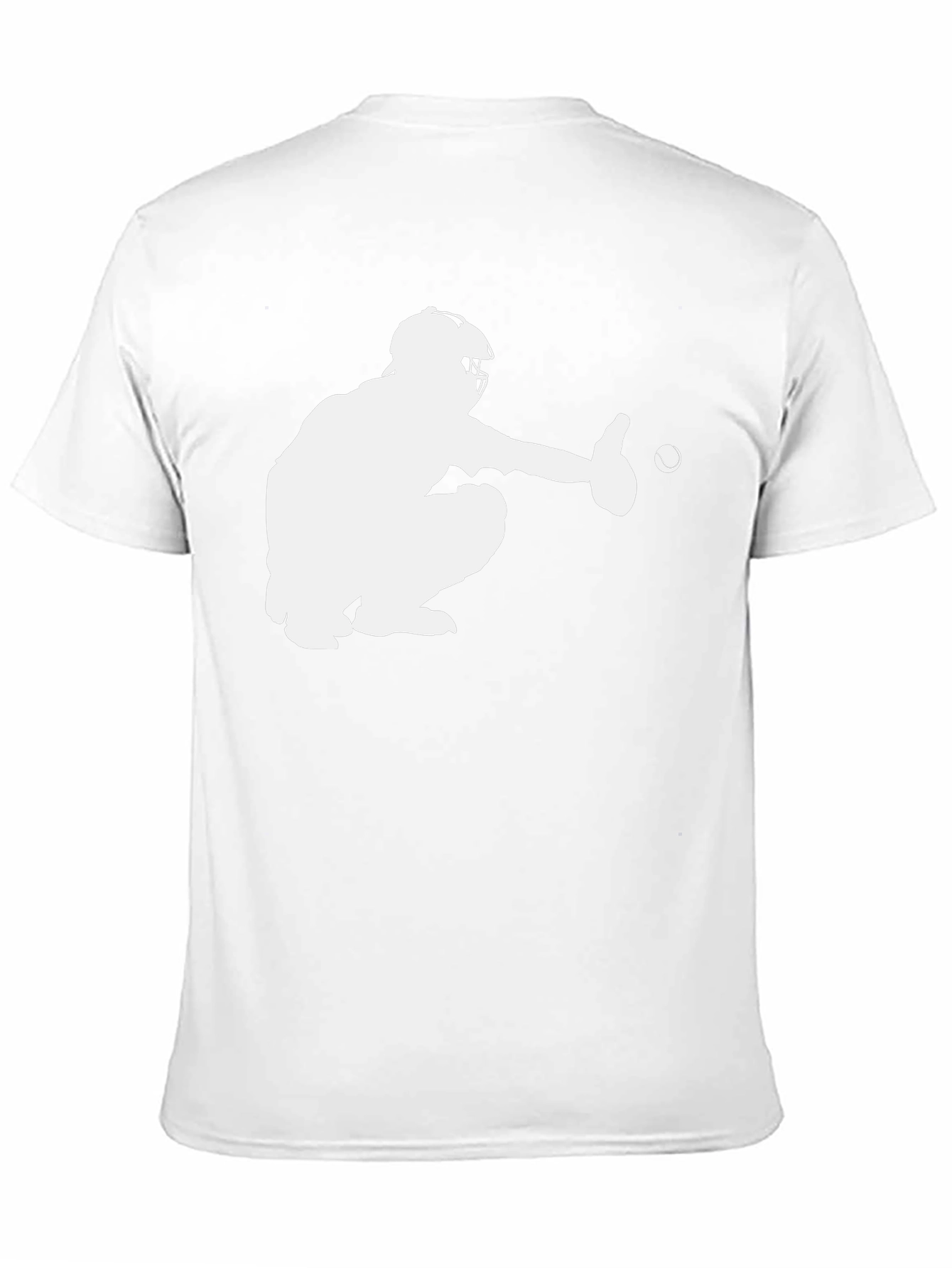 Baseball Catcher Graphic T-Shirt - Black