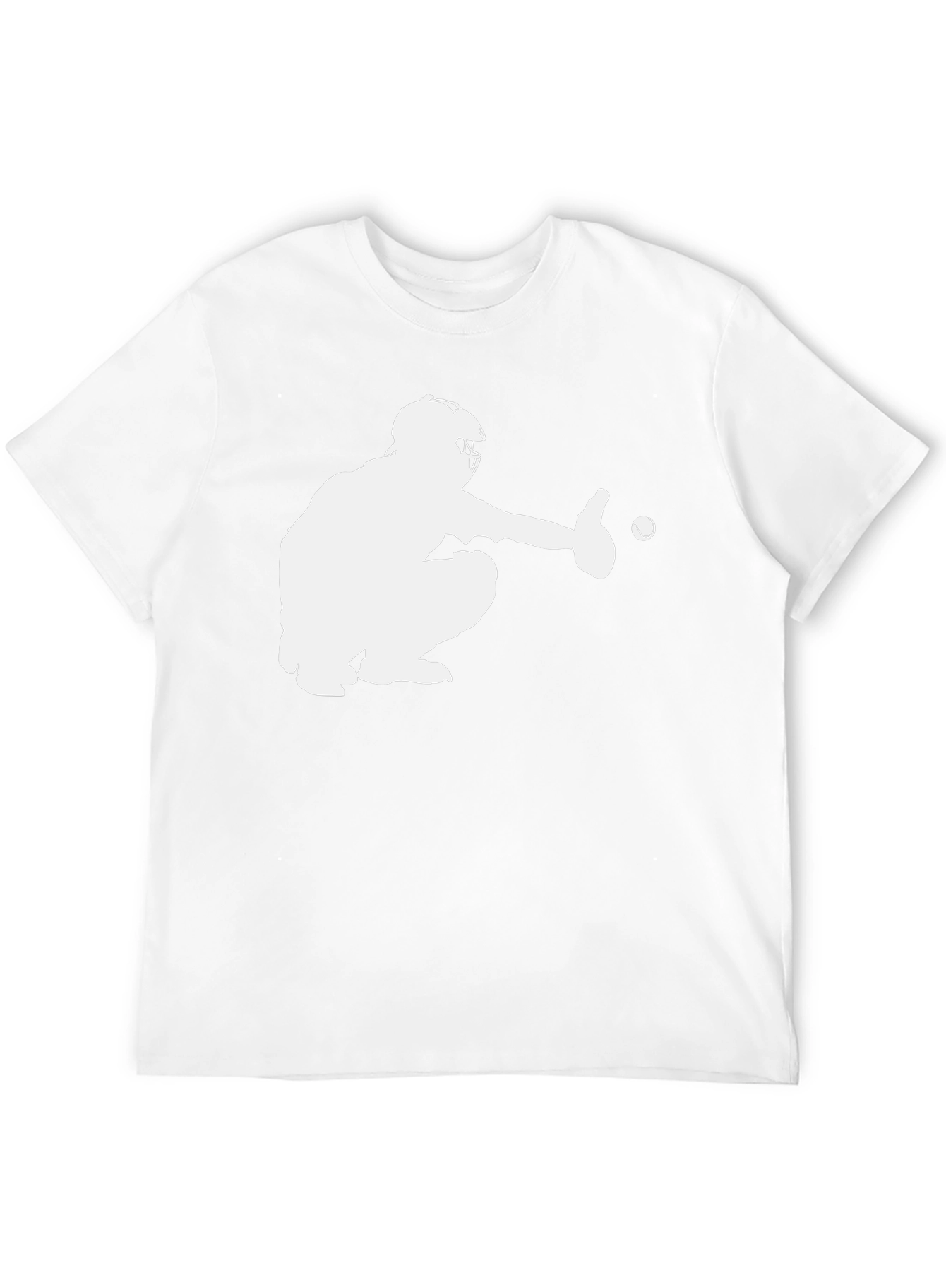 Baseball Catcher Graphic T-Shirt - Black