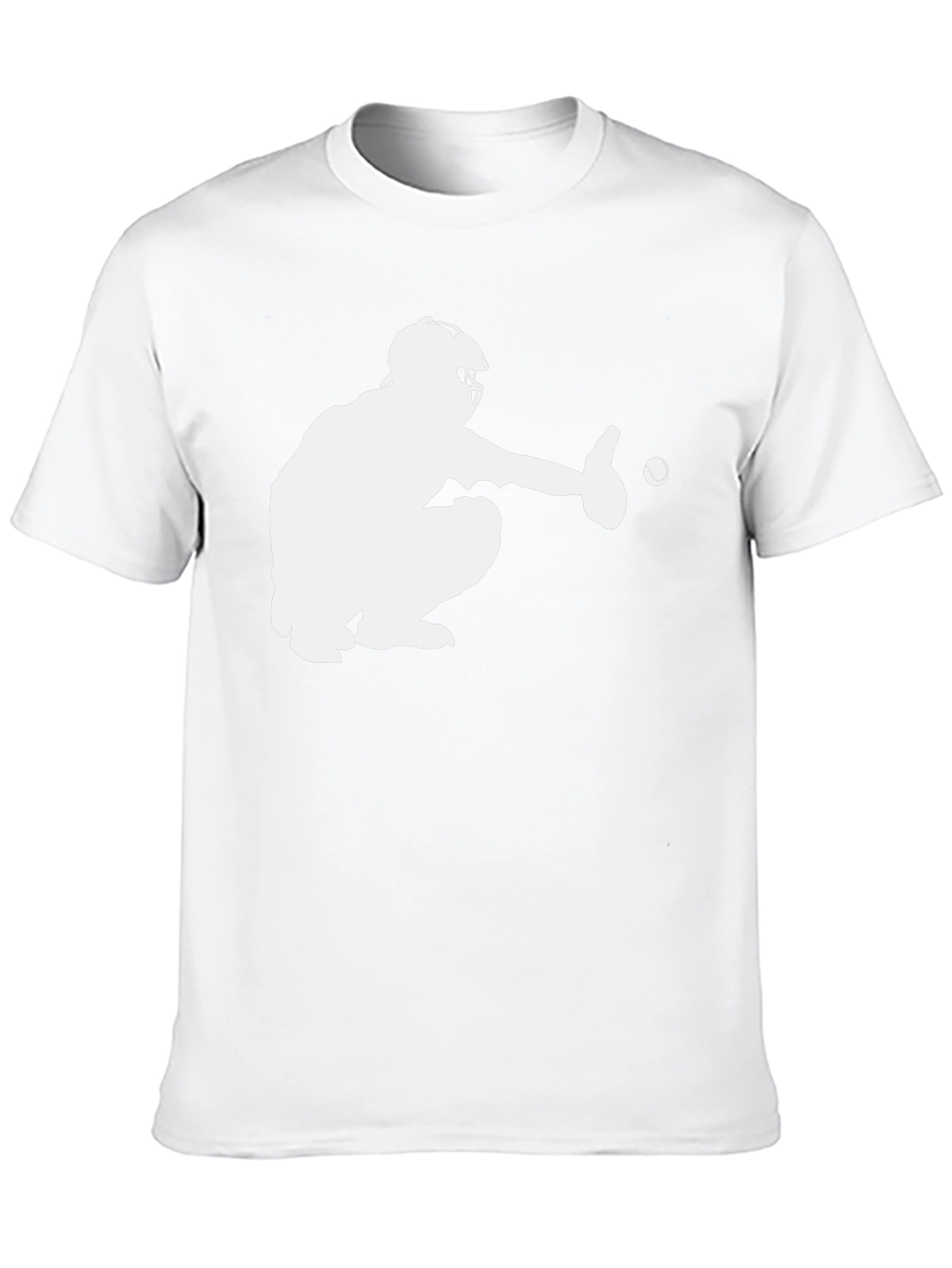 Baseball Catcher Graphic T-Shirt - Black