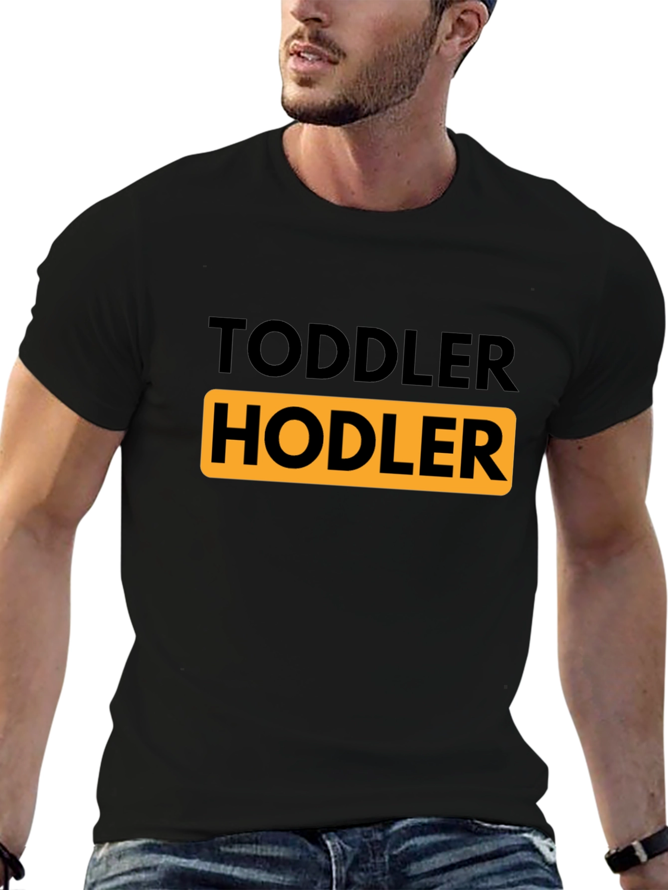 Toddler HODLER Black T-Shirt - Crypto Humor!