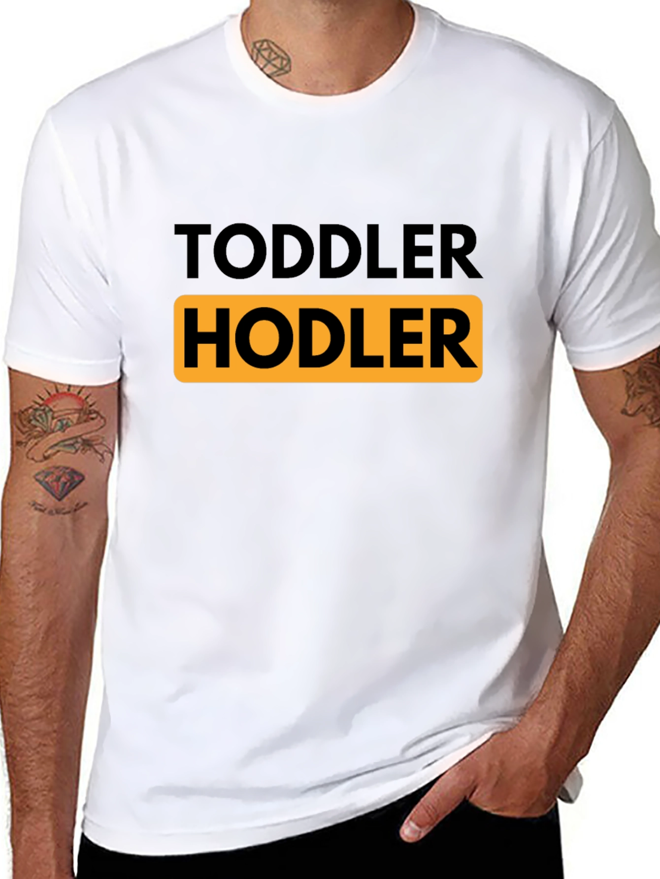 Toddler HODLER Black T-Shirt - Crypto Humor!