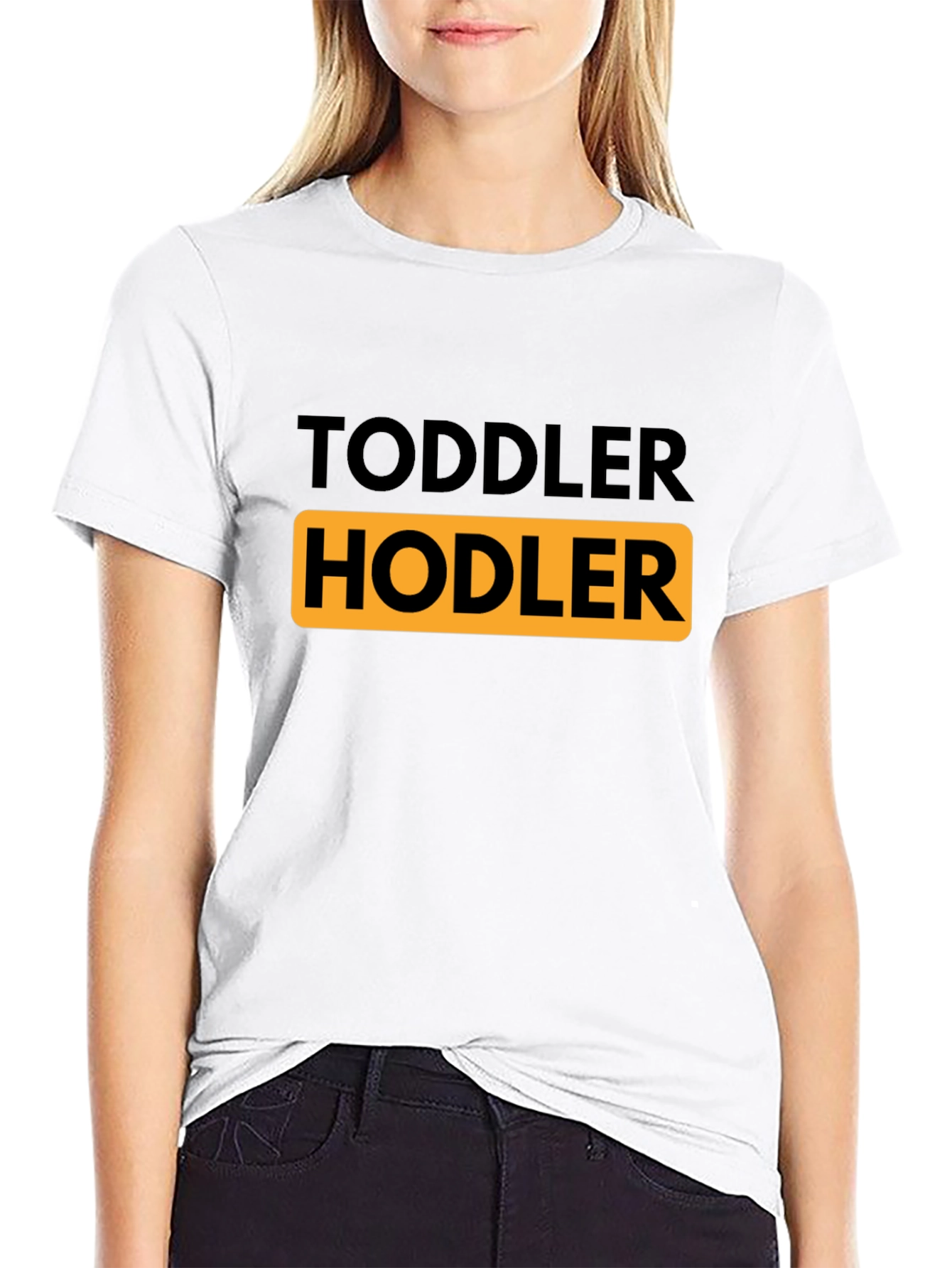 Toddler HODLER Black T-Shirt - Crypto Humor!