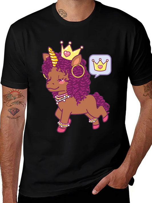 Unicorn Queen T-Shirt - Fun Cartoon Graphic Tee
