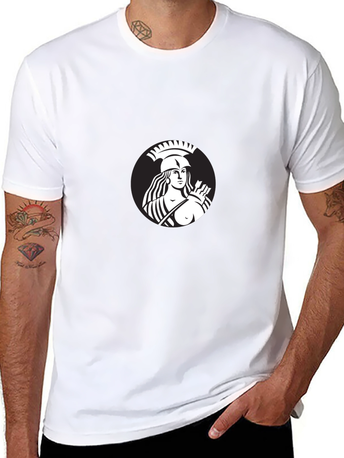 Black T-Shirt with Warrior Goddess Graphic Tee