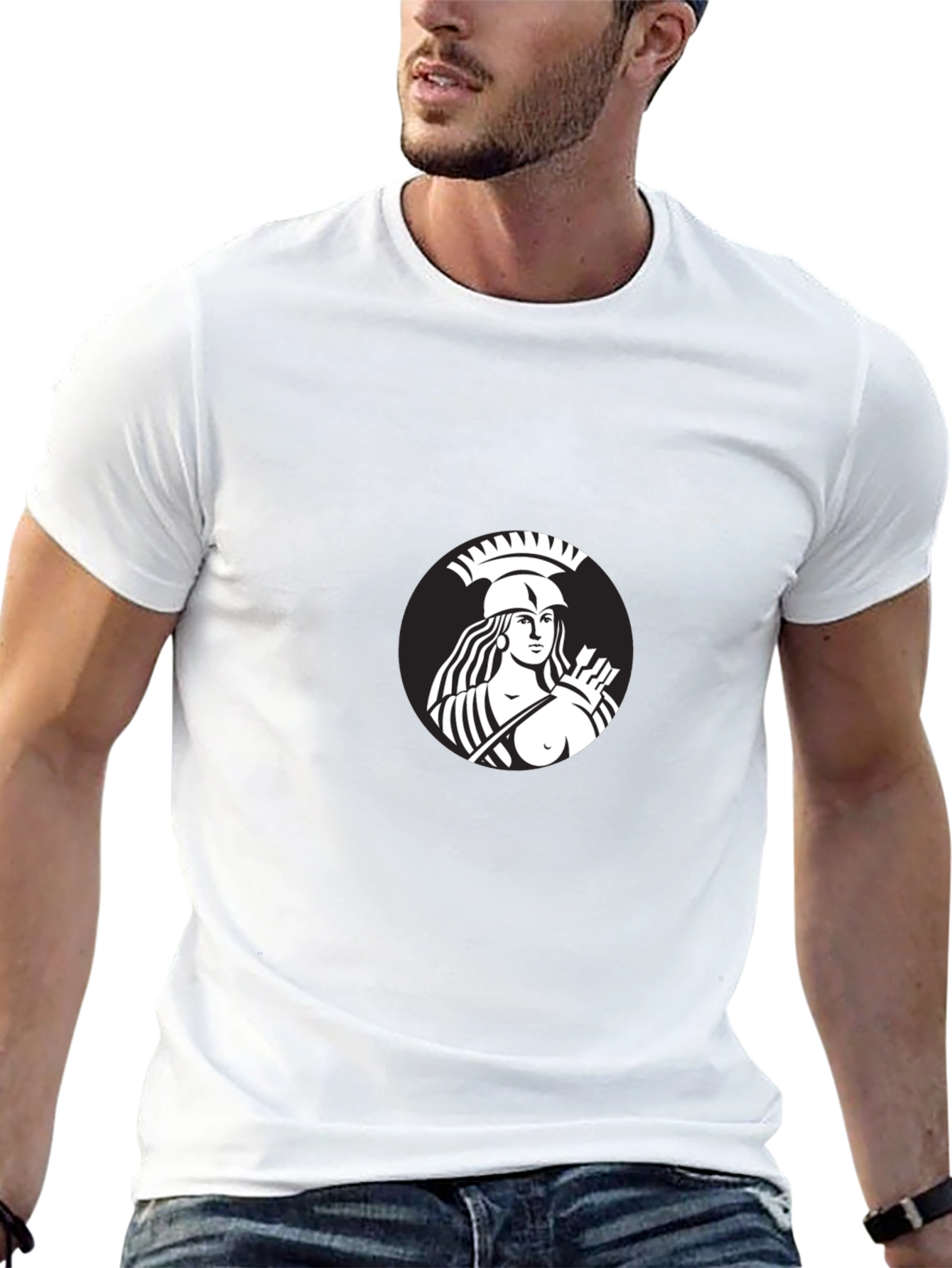 Black T-Shirt with Warrior Goddess Graphic Tee