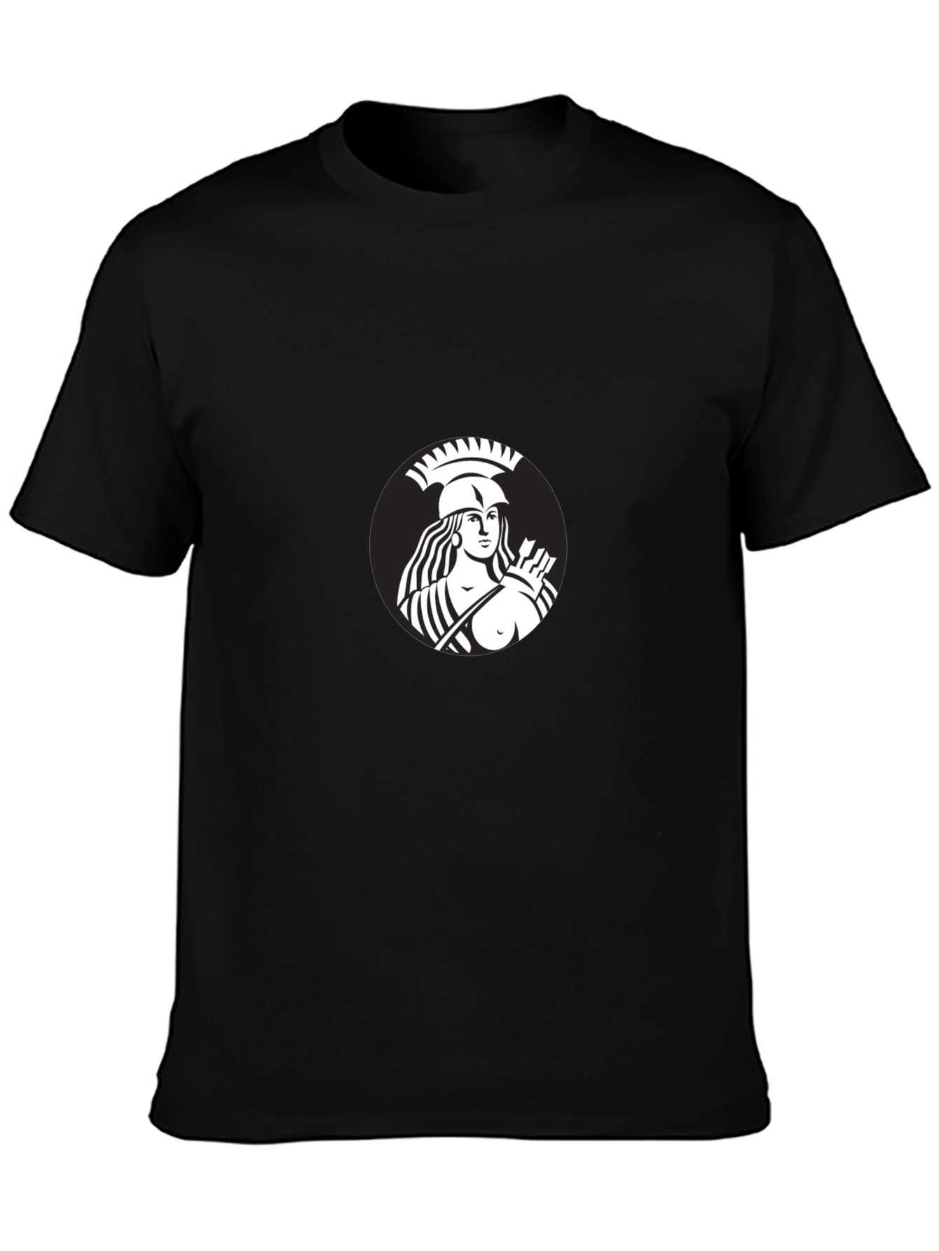 Black T-Shirt with Warrior Goddess Graphic Tee