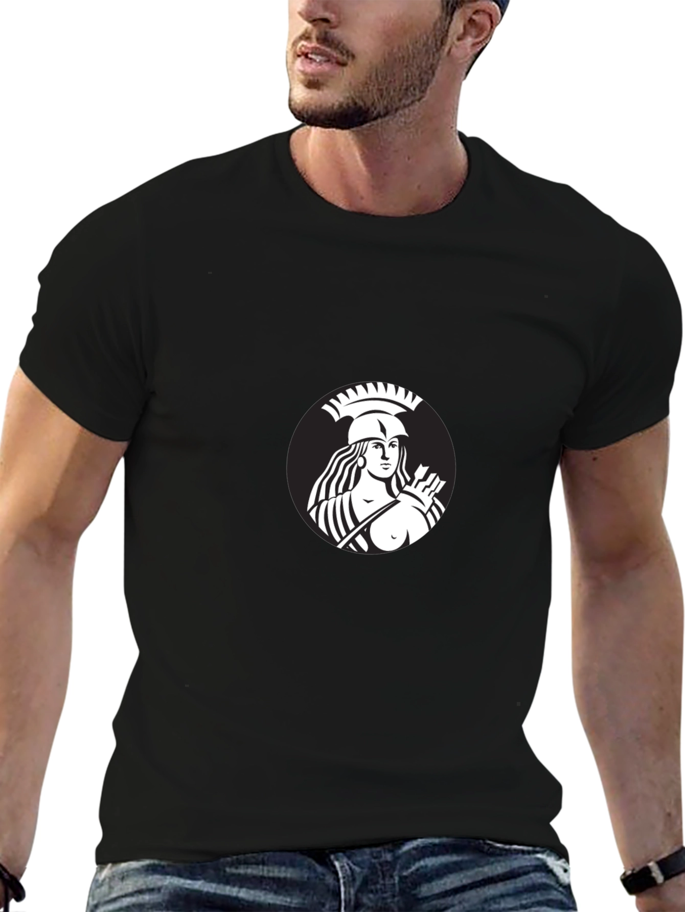 Black T-Shirt with Warrior Goddess Graphic Tee