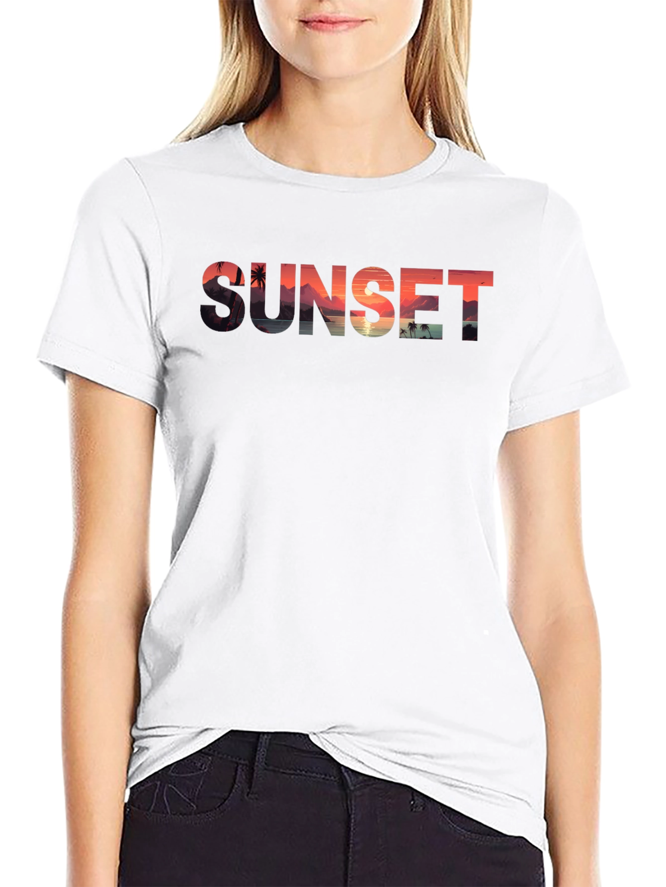 Sunset Graphic Tee - Tropical Vibes