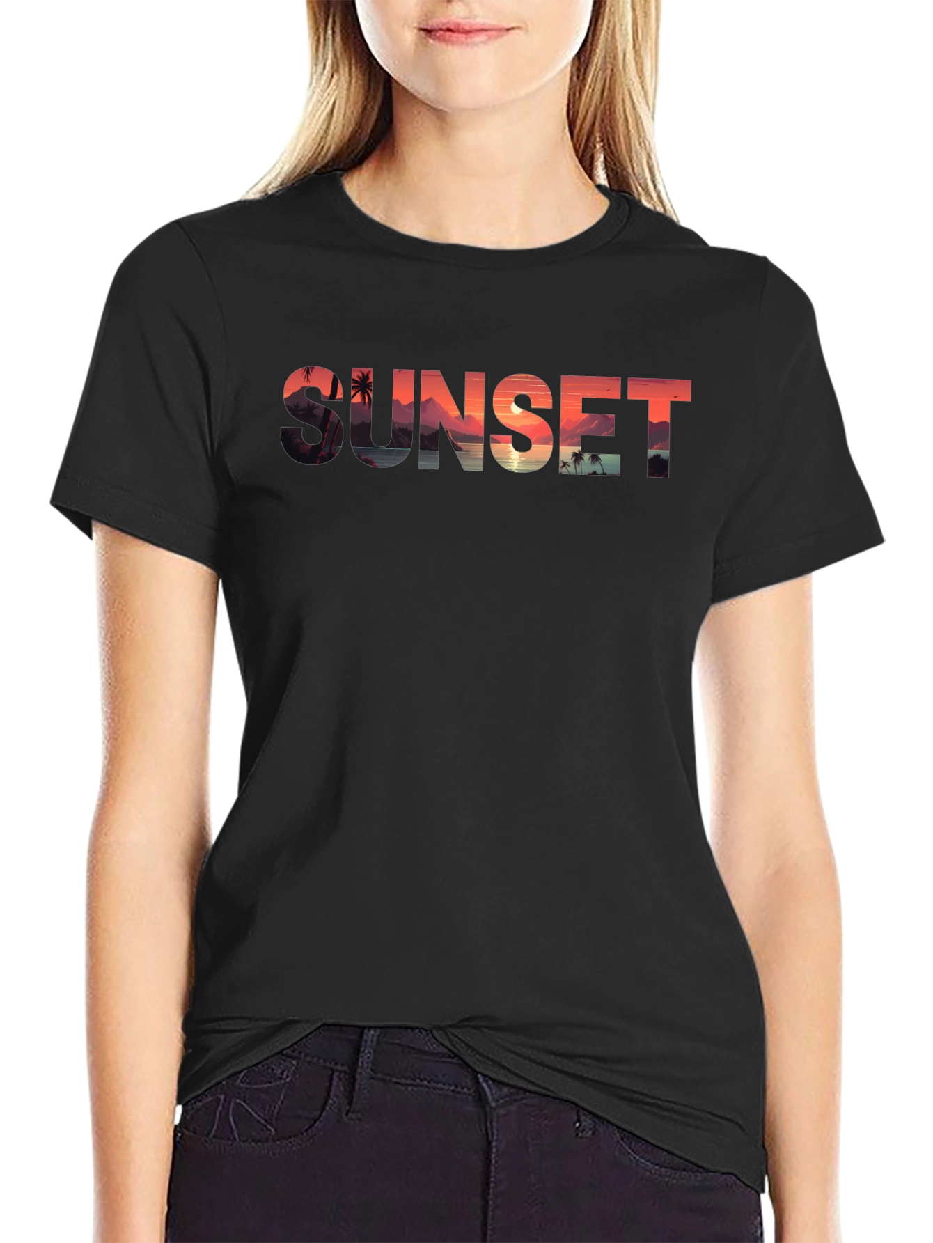 Sunset Graphic Tee - Tropical Vibes