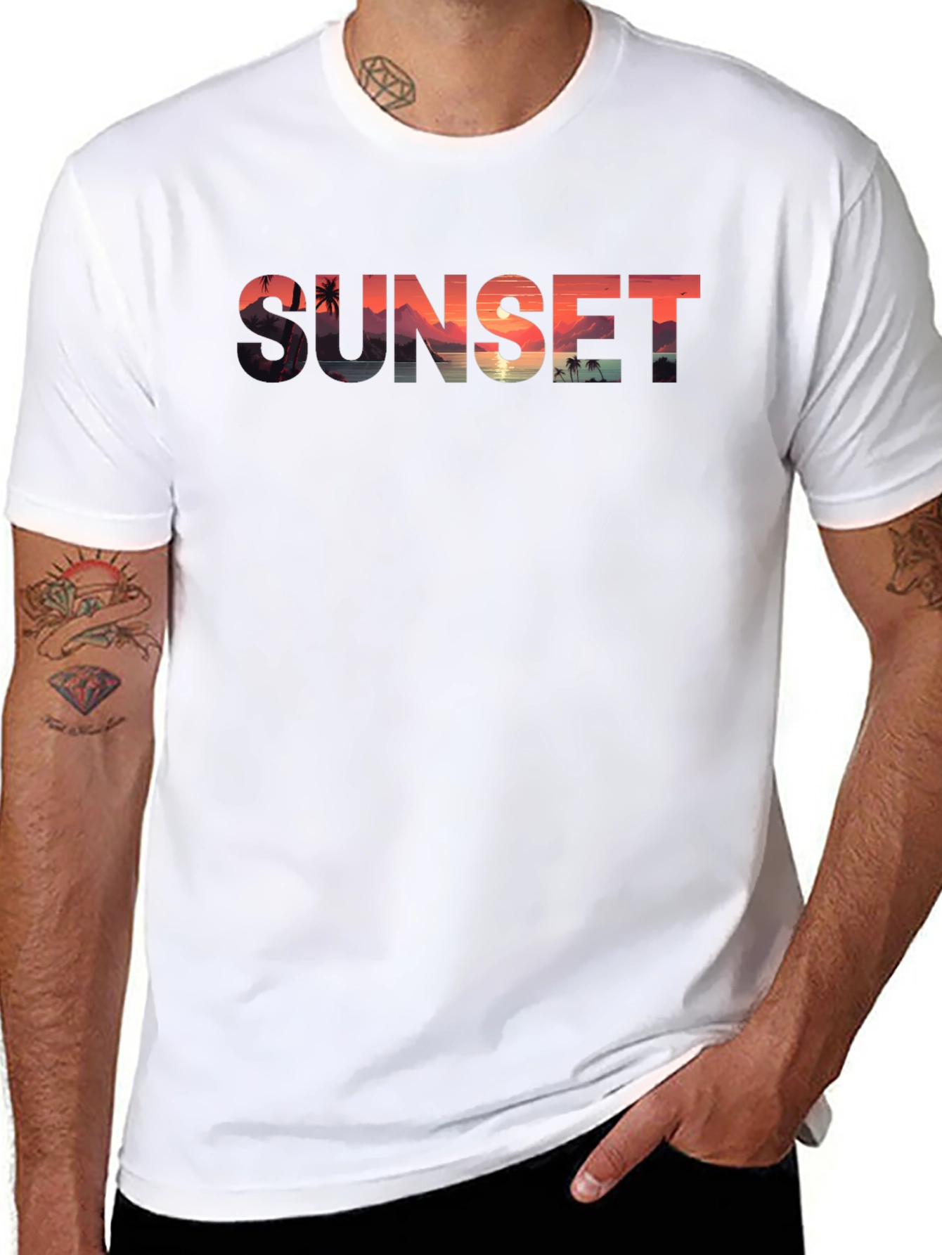 Sunset Graphic Tee - Tropical Vibes