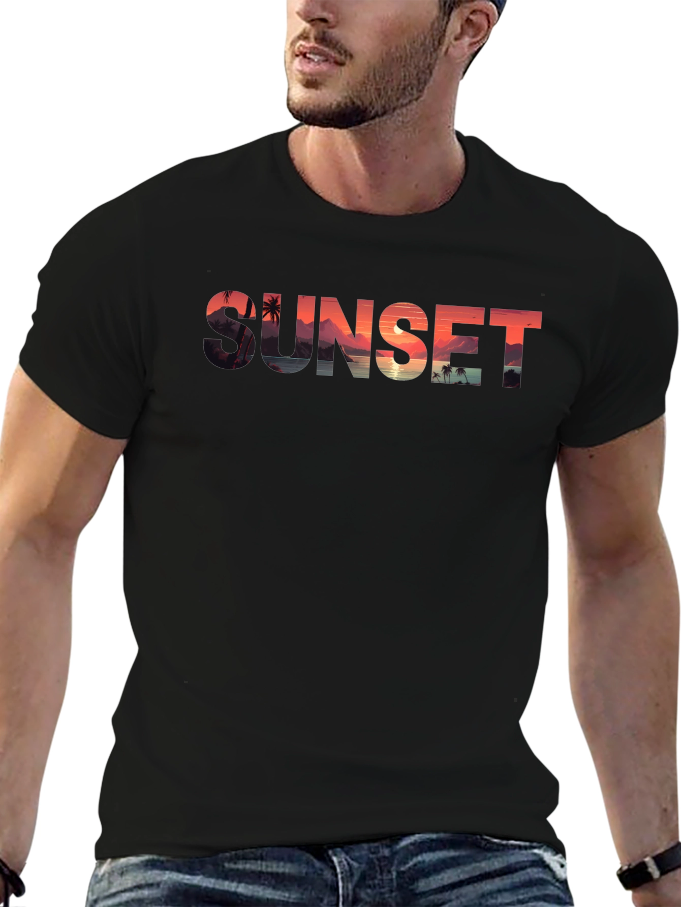 Sunset Graphic Tee - Tropical Vibes