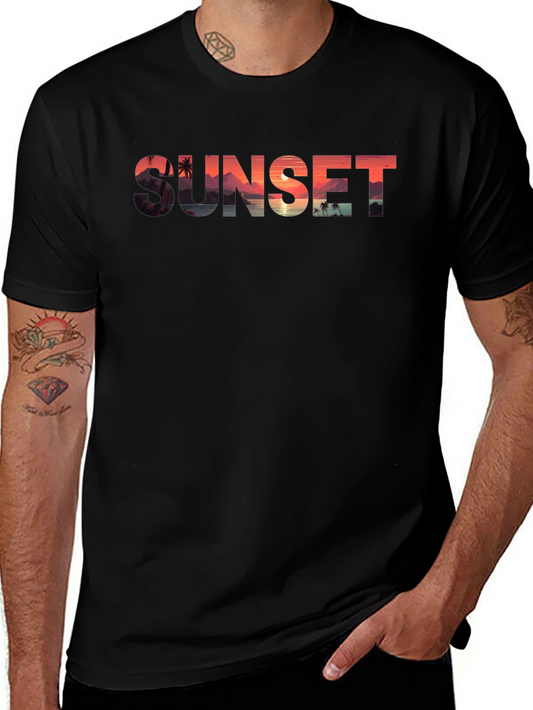 Sunset Graphic Tee - Tropical Vibes
