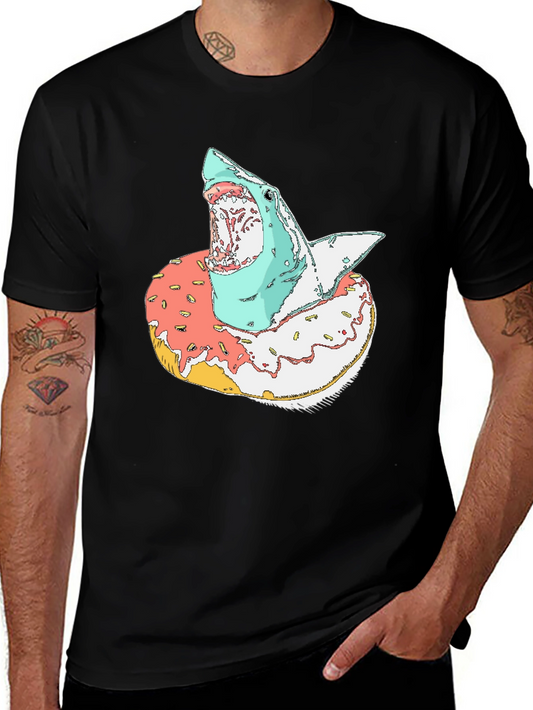 Shark Doughnut T-Shirt - Unique Graphic Tee