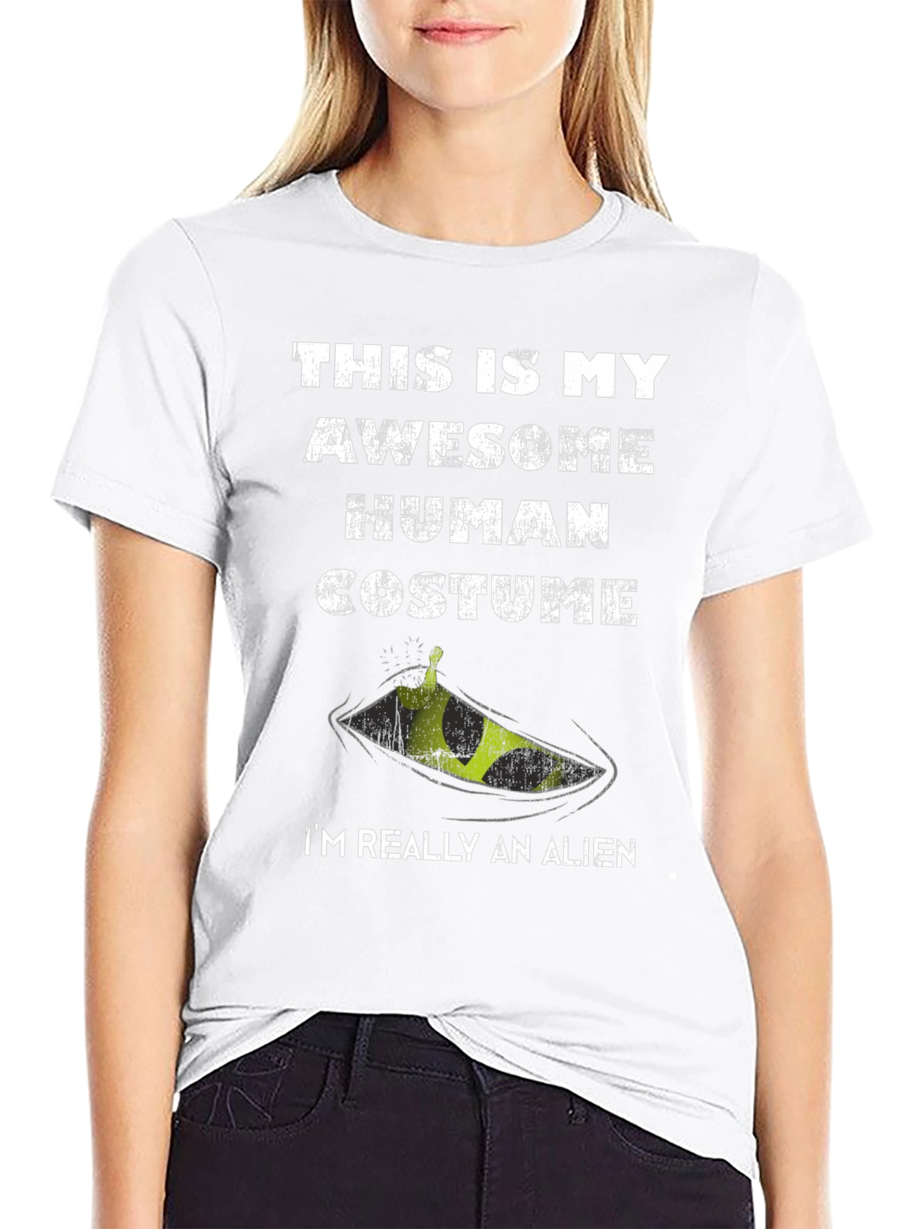 Awesome Human Costume Alien T-Shirt