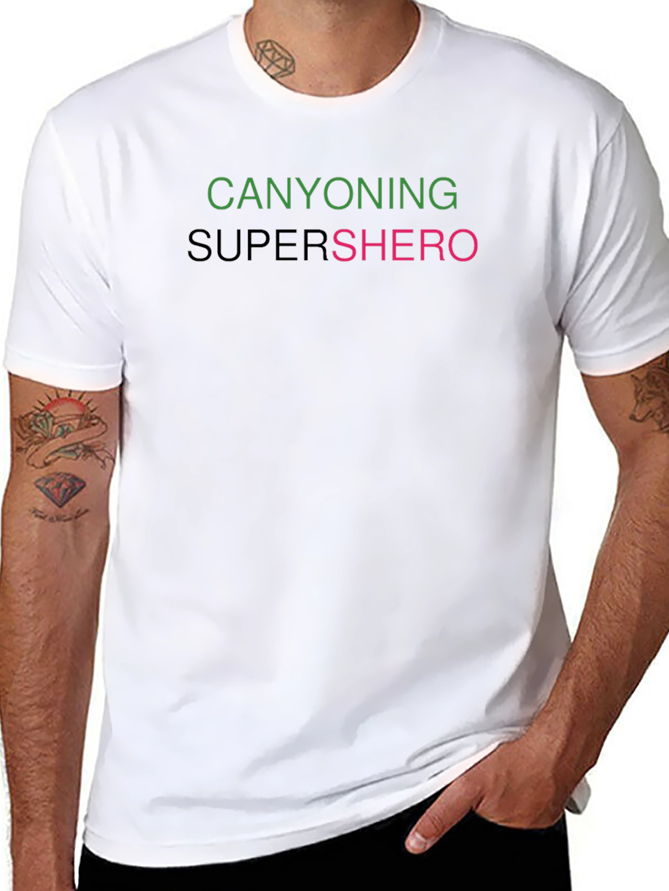 Canyoning Supershero Graphic Tee - Black