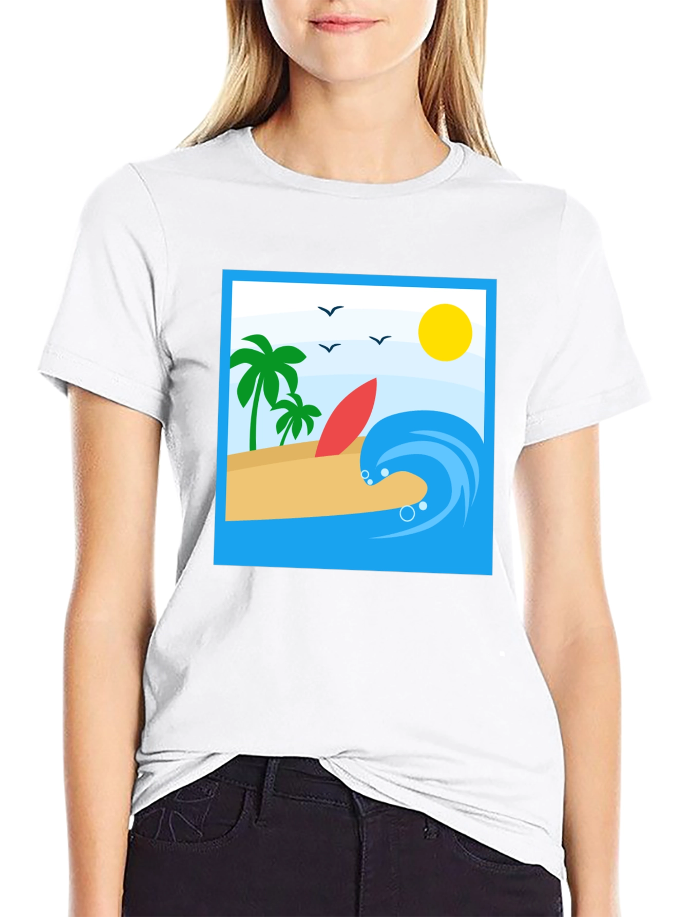 Beach Scene Graphic Tee