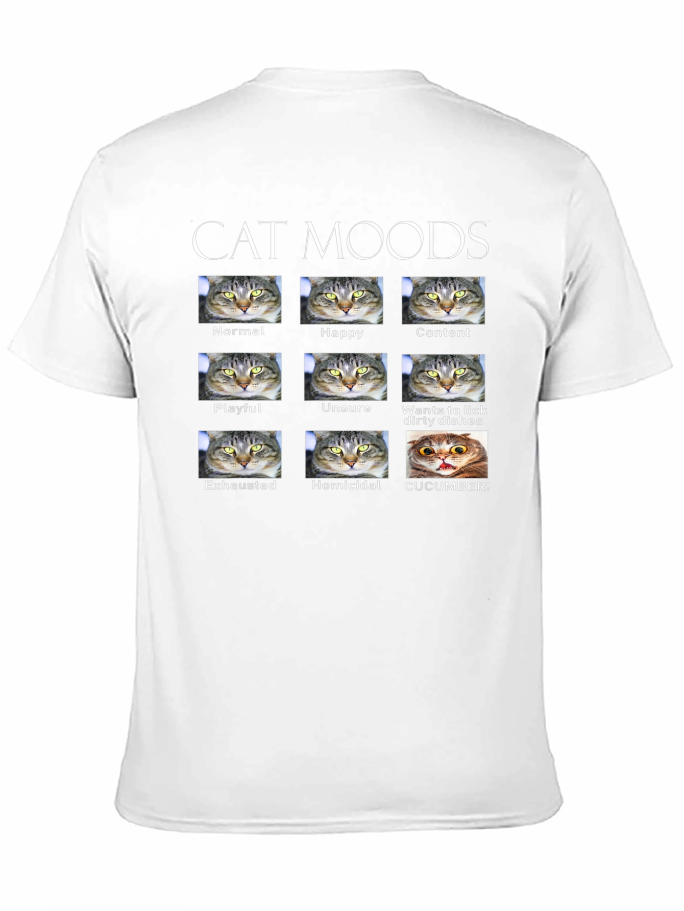Cat Moods T-Shirt - Funny Cat Lover Tee